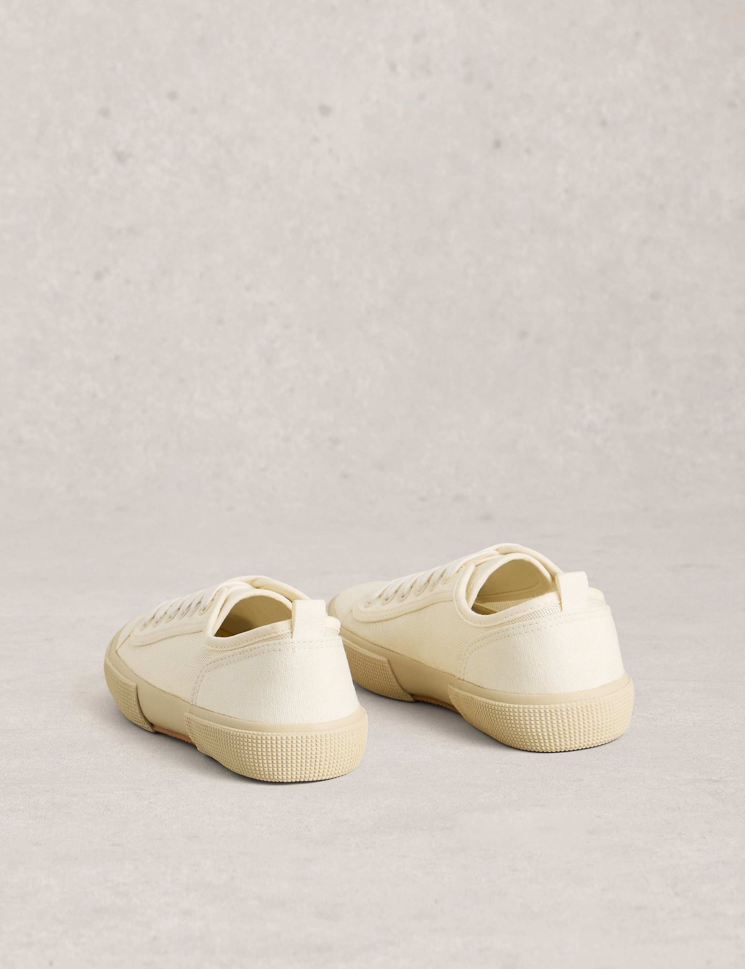 Canvas & Mesh Lace Up Trainers 3 of 4