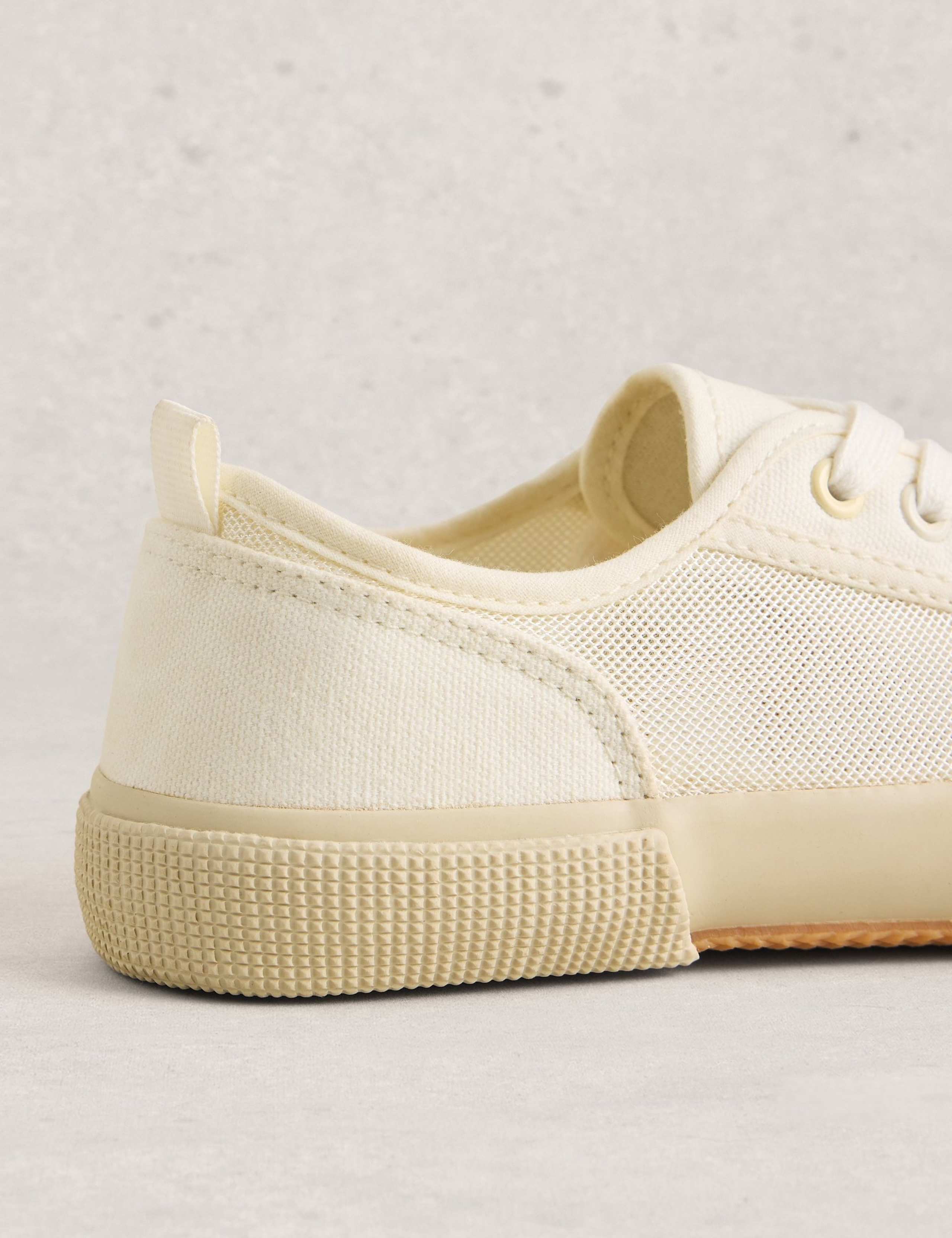 Canvas & Mesh Lace Up Trainers 4 of 4