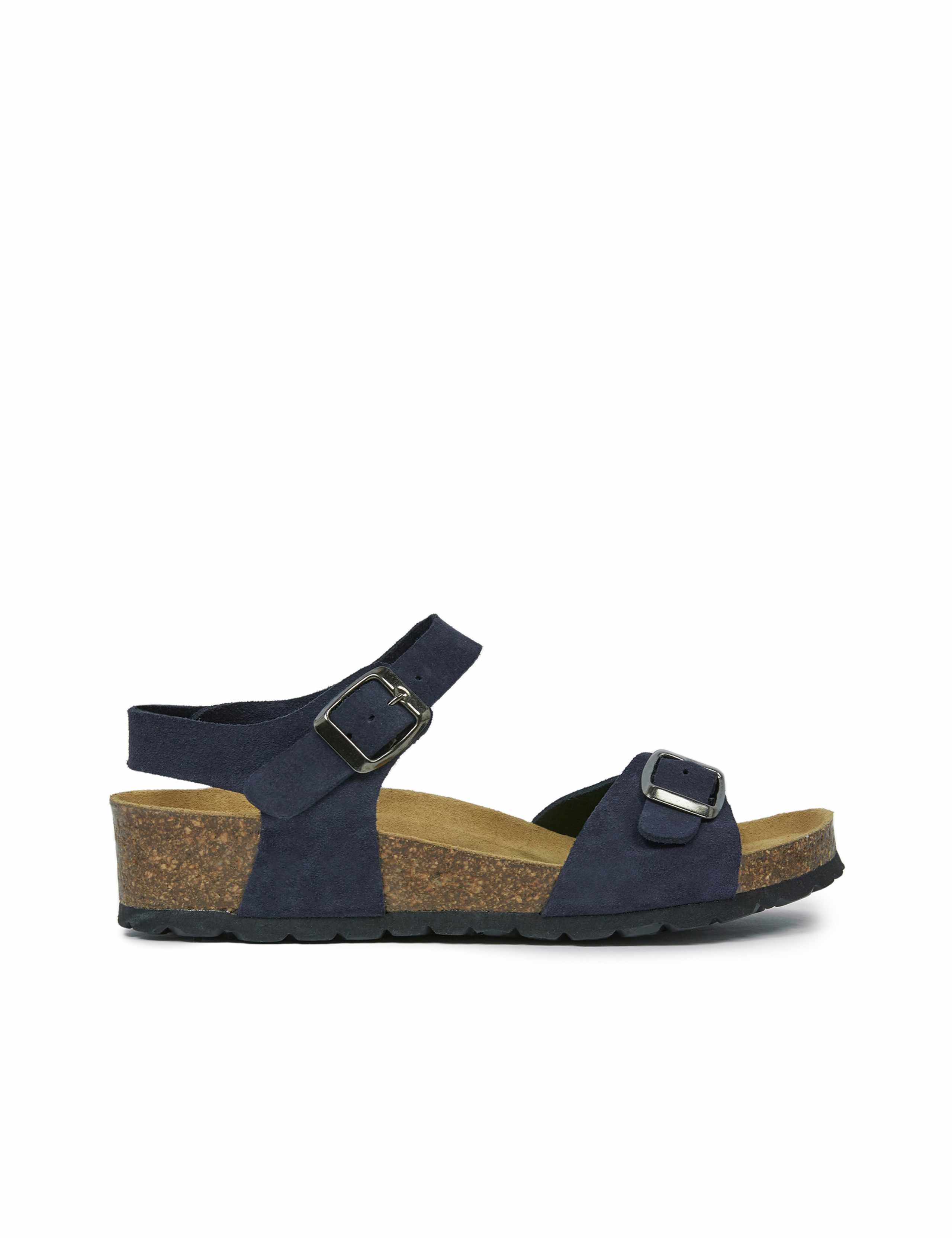 Suede Ankle Strap Flat Sandals 3 of 7