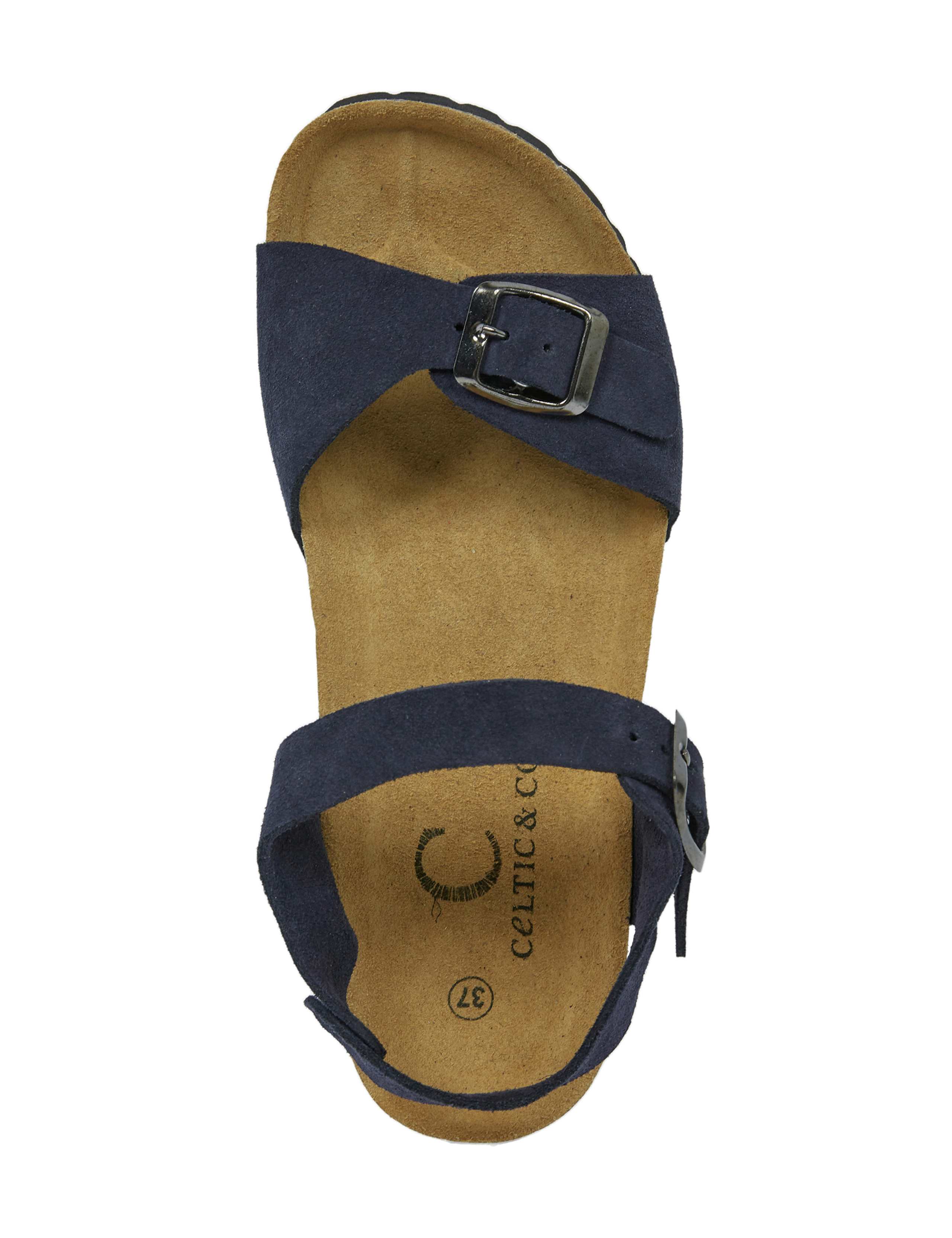 Suede Ankle Strap Flat Sandals 6 of 7