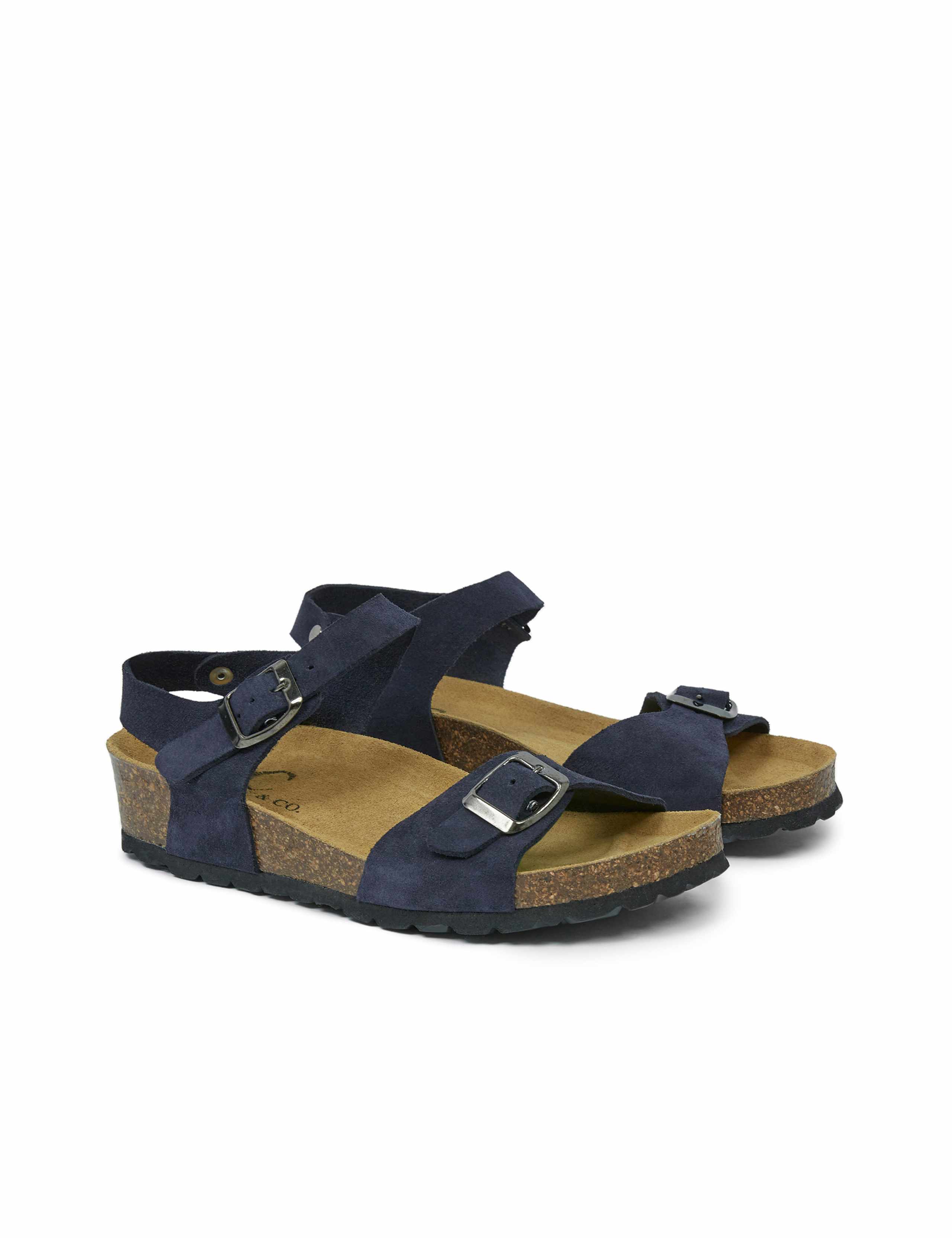Suede Ankle Strap Flat Sandals 2 of 7