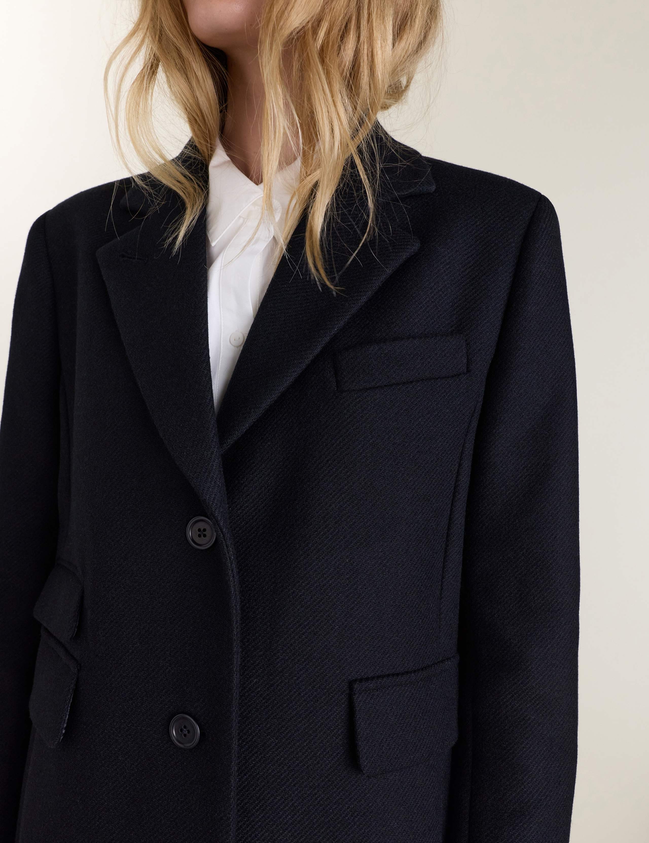 Hana Regular Fit Longline Wool Coat 5 of 7