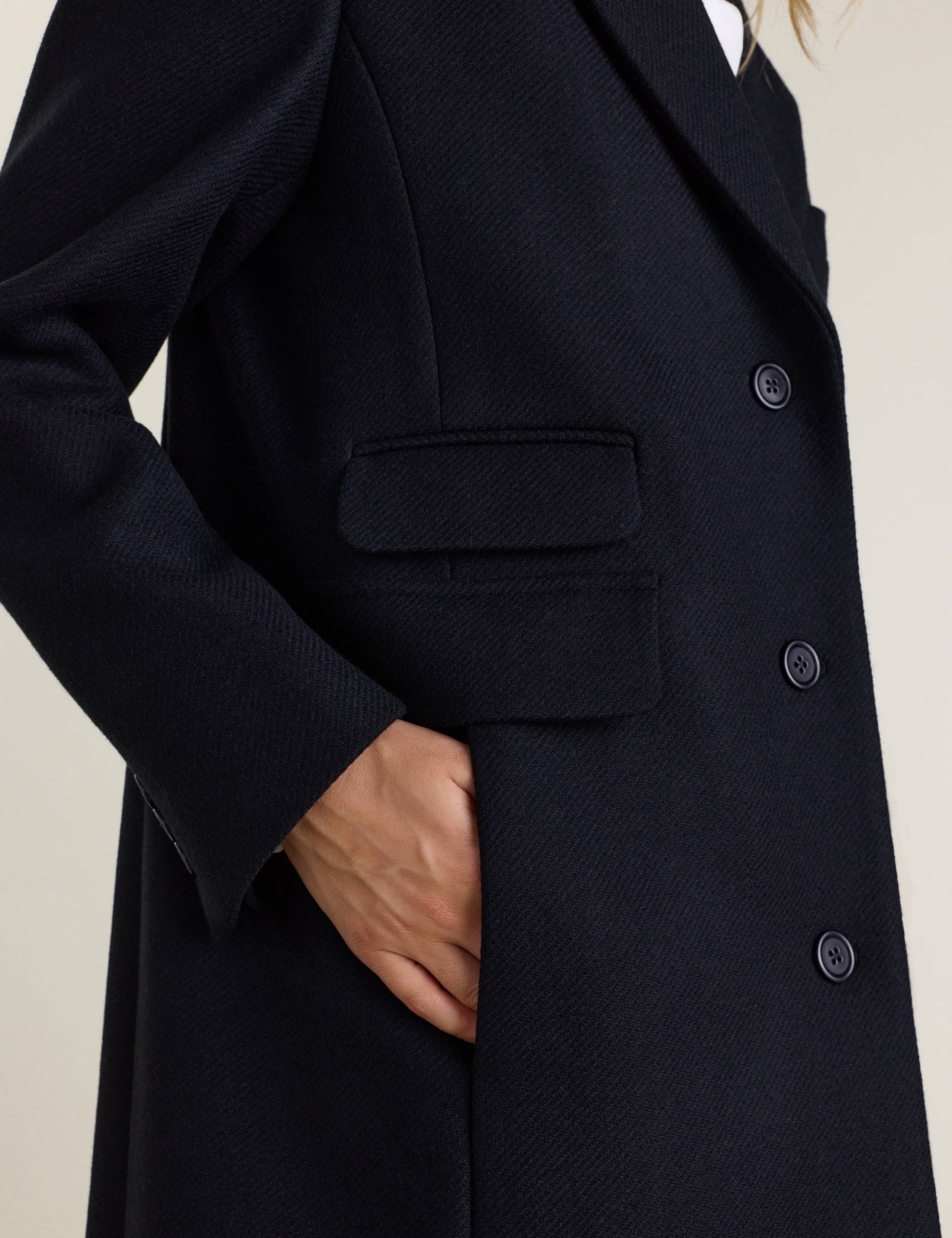 Hana Regular Fit Longline Wool Coat 6 of 7
