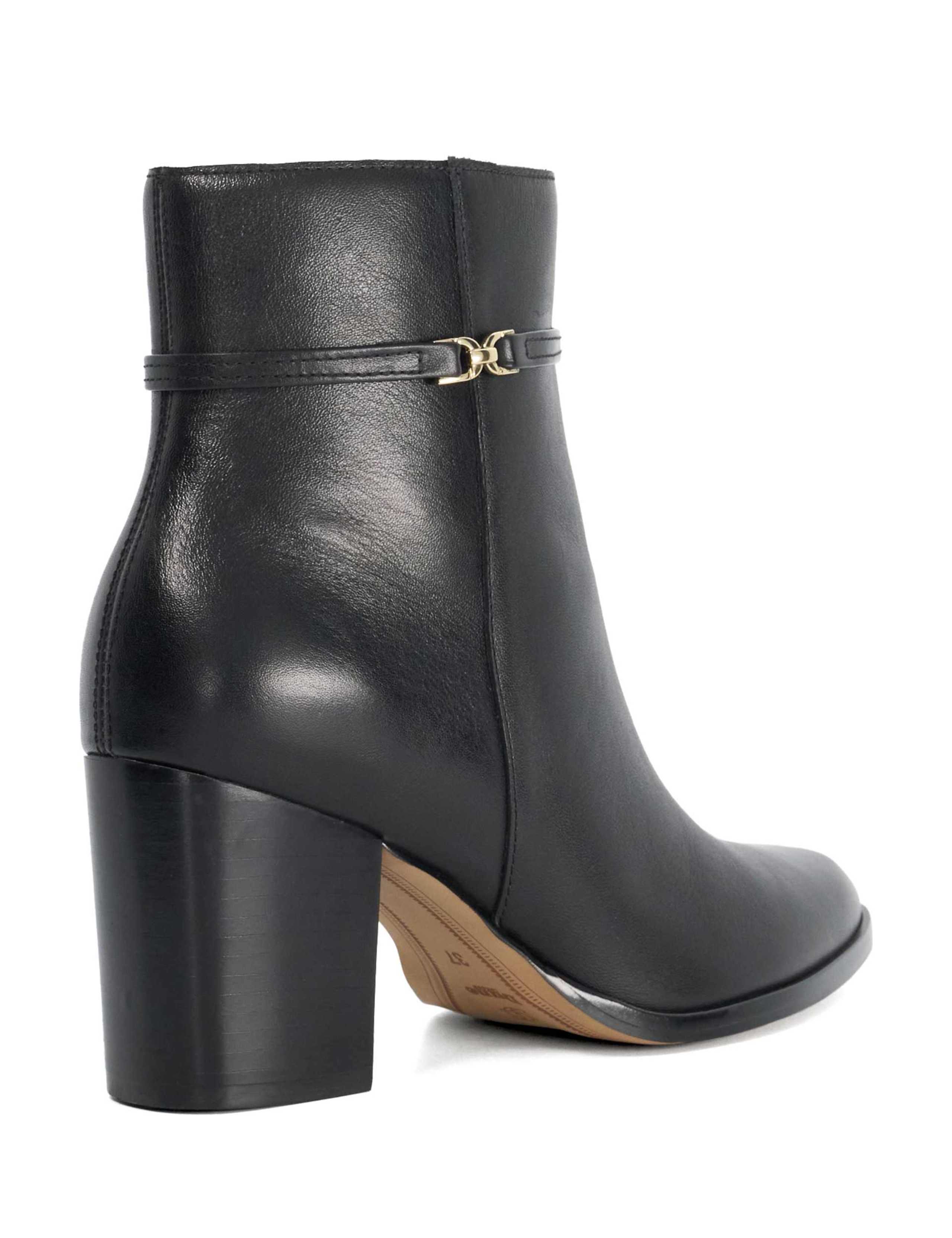 Leather Block Heel Ankle Boots 5 of 6