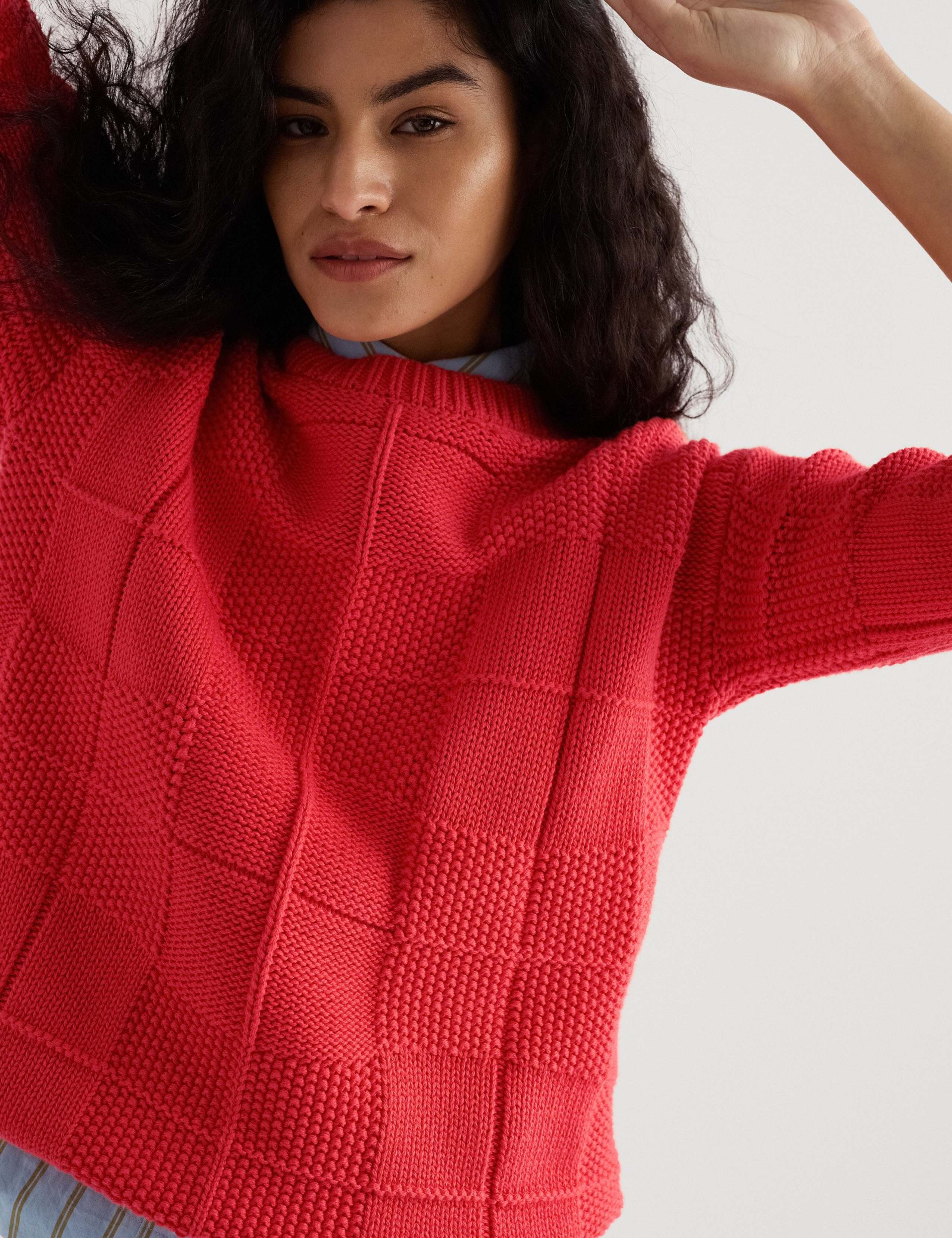 Cotton Rich Textured Relaxed Jumper 5 of 6