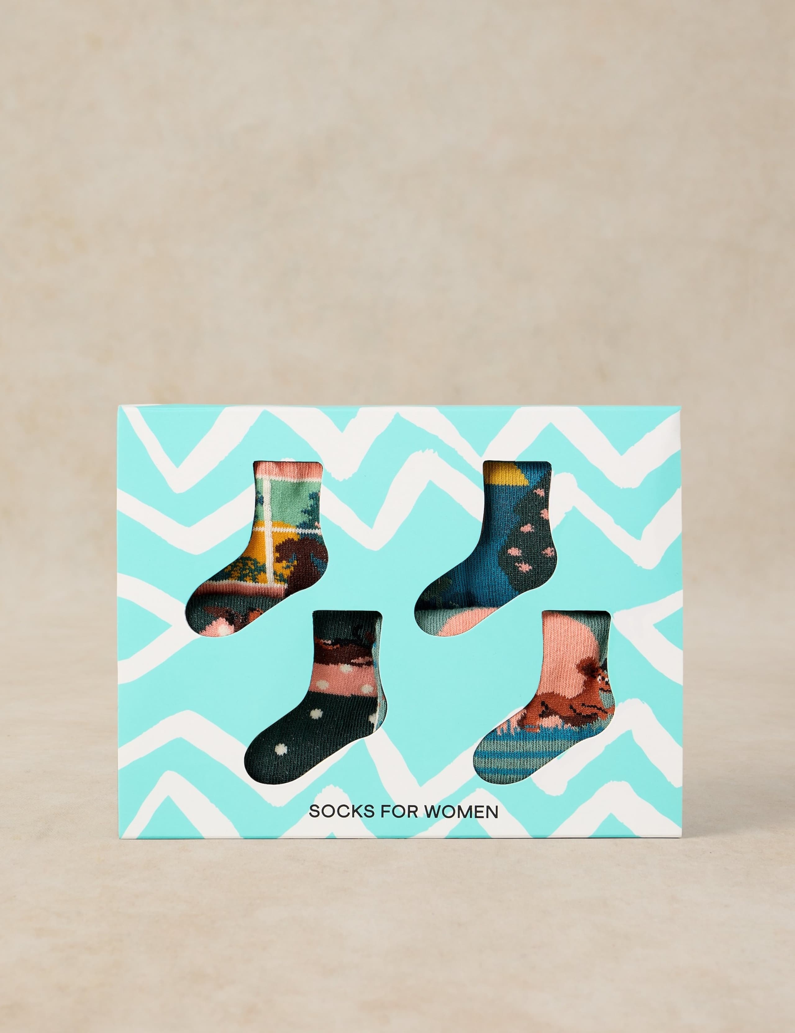 4 Pack Cotton Rich Playful Sausage Socks 2 of 4