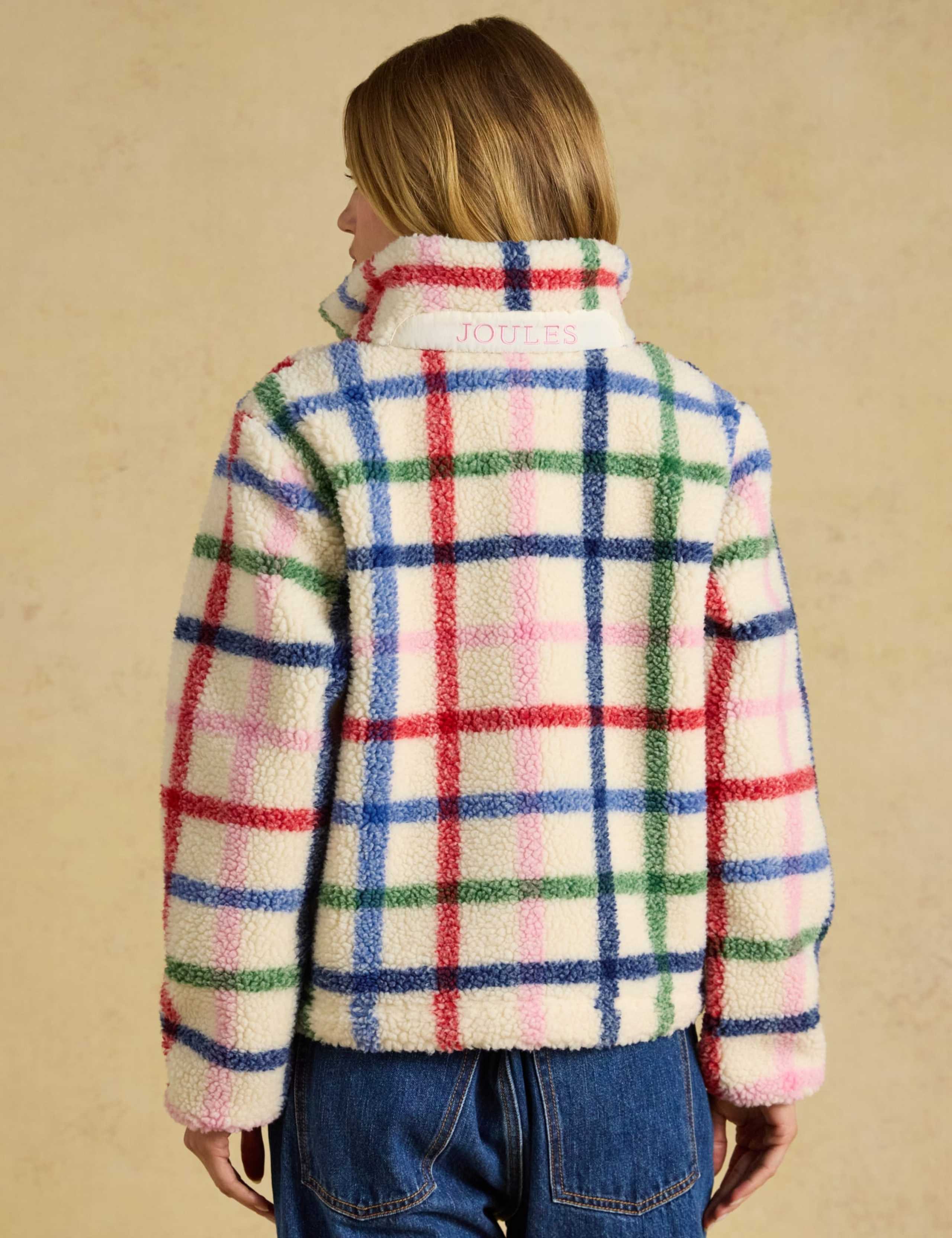 Checked Borg Funnel Neck Fleece 2 of 7