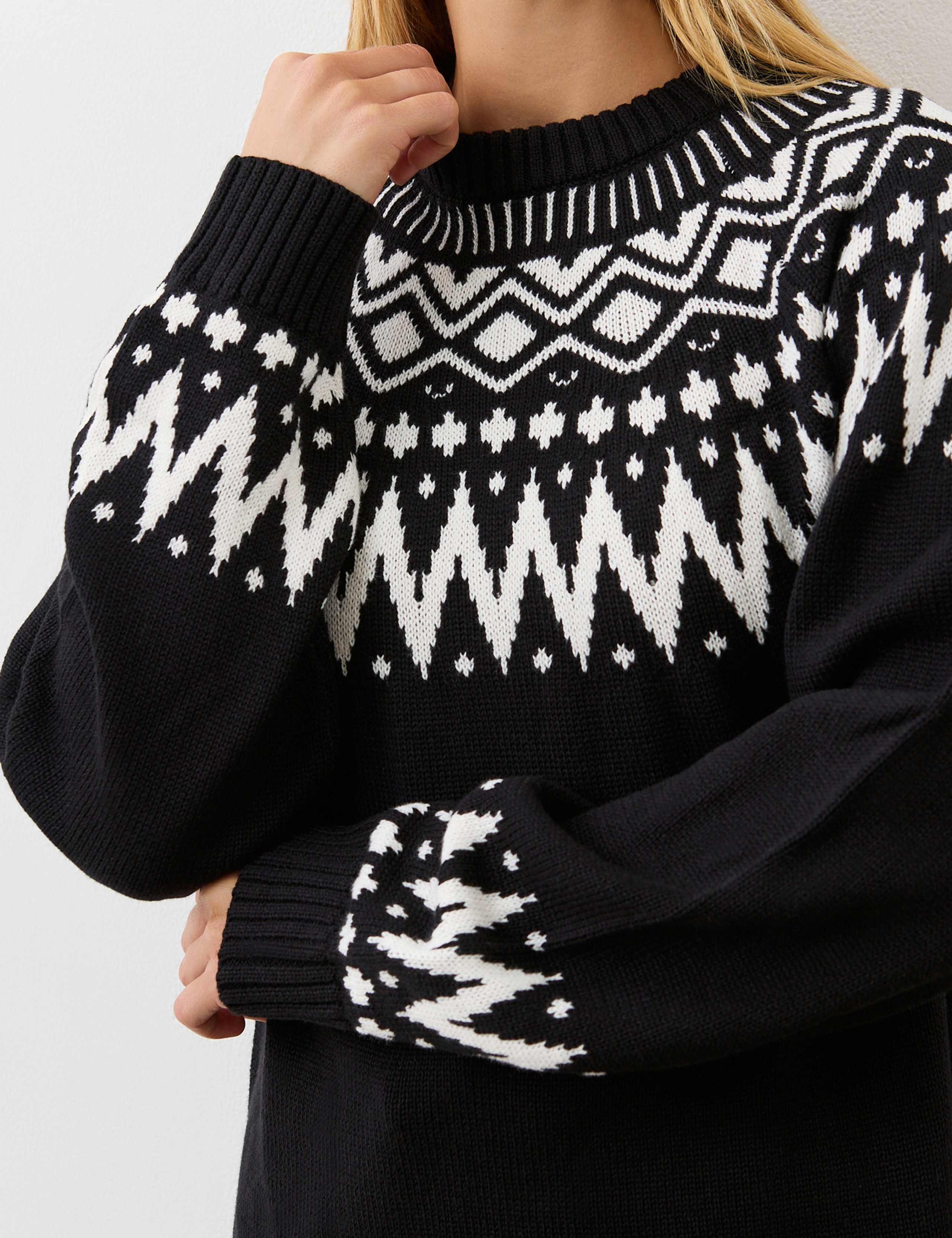 Cotton Blend Patterned Jumper 3 of 4