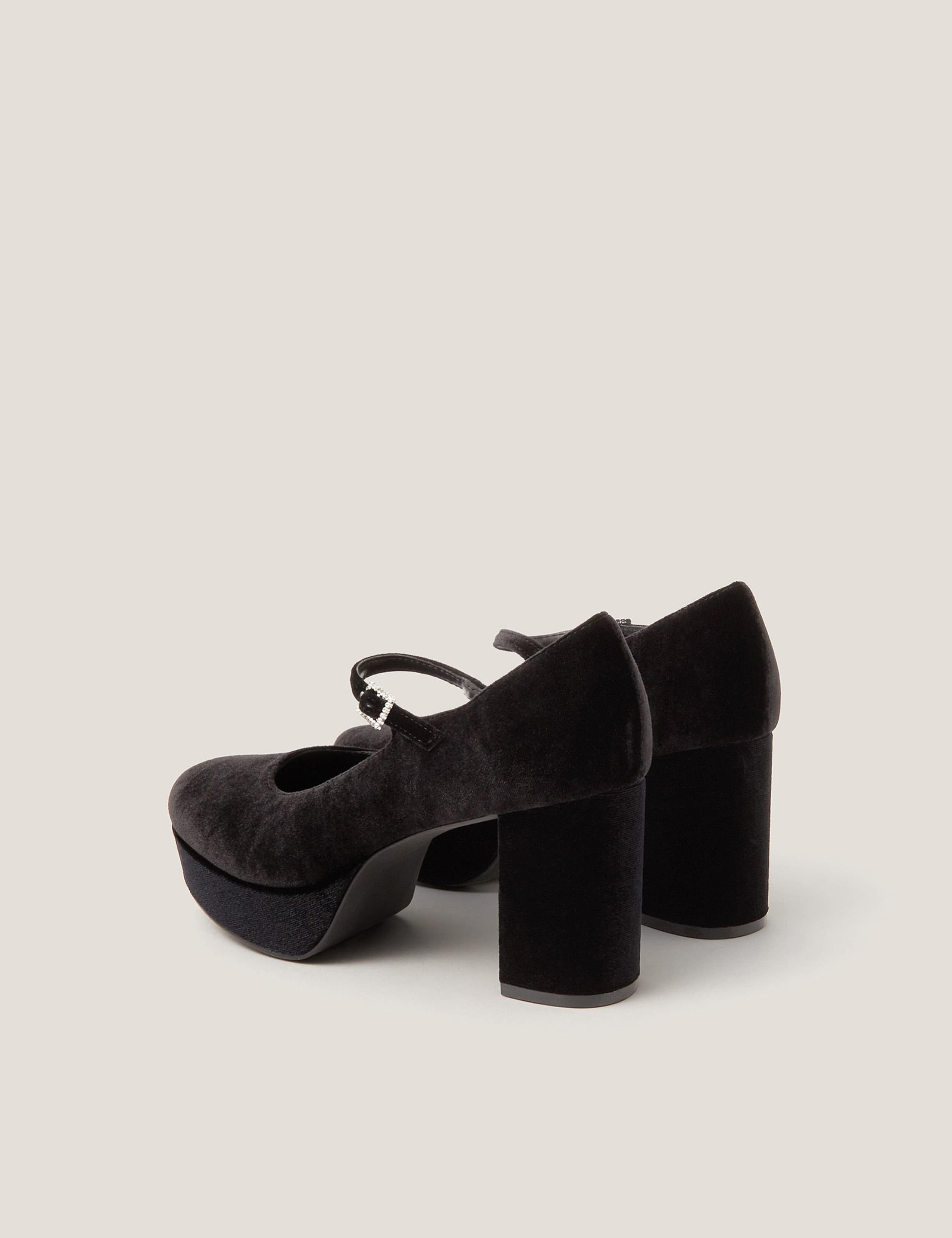 Velvet Platform Mary Jane Shoes 2 of 3