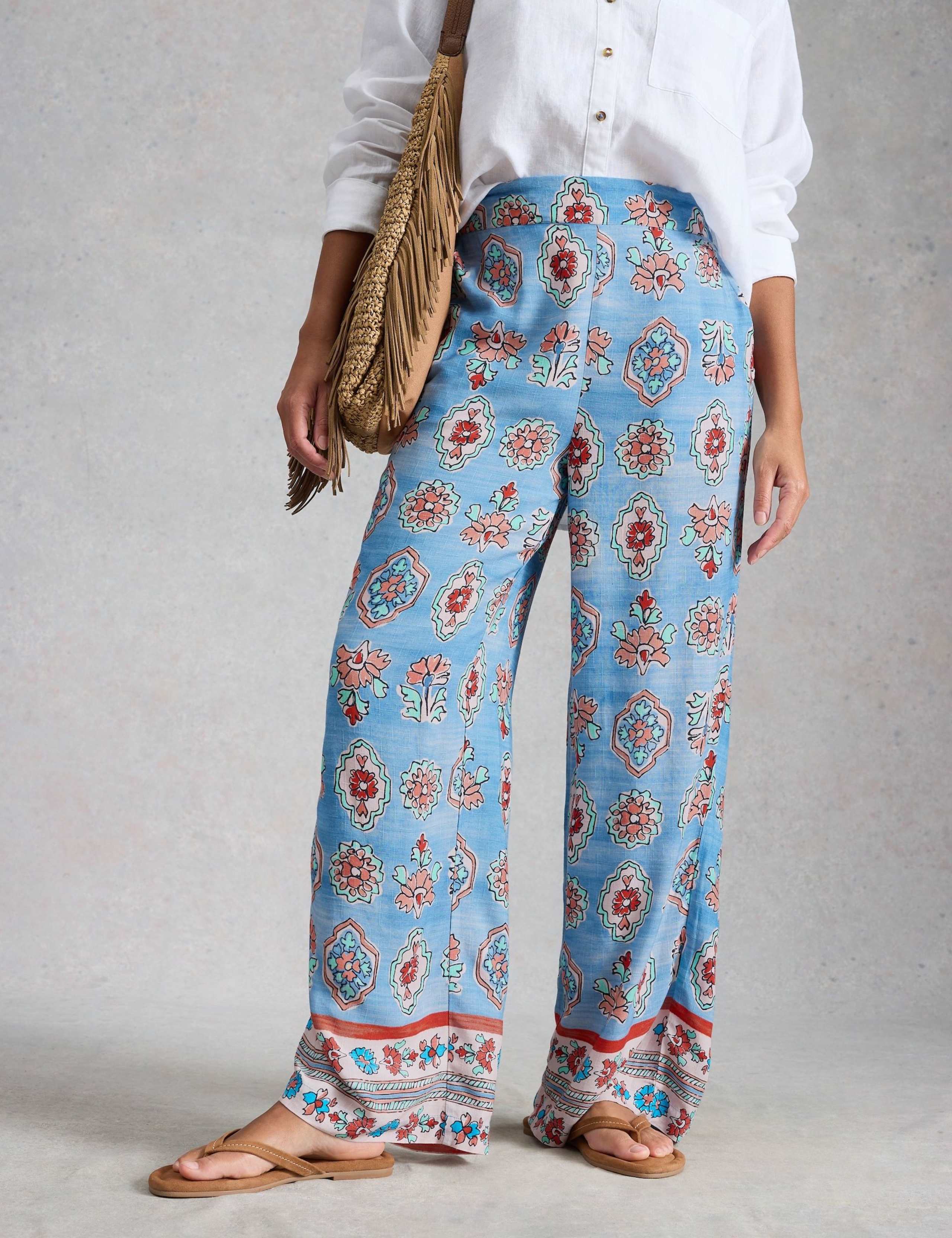 Floral Wide Leg Trousers 1 of 6
