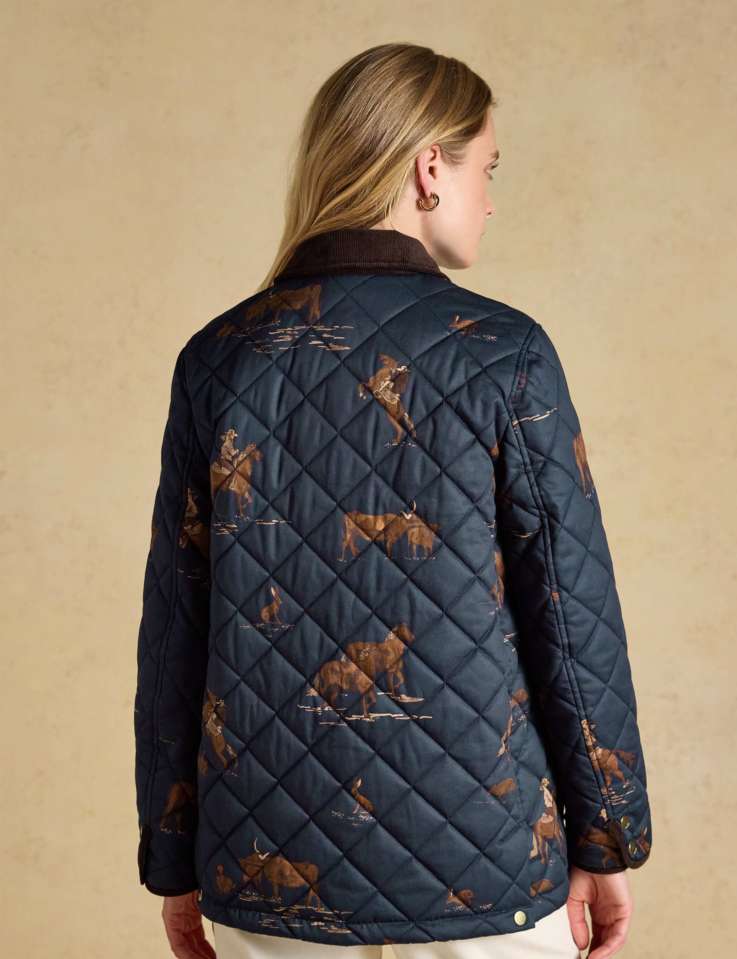 Cotton Diamond Quilted Printed Jacket 7 of 10