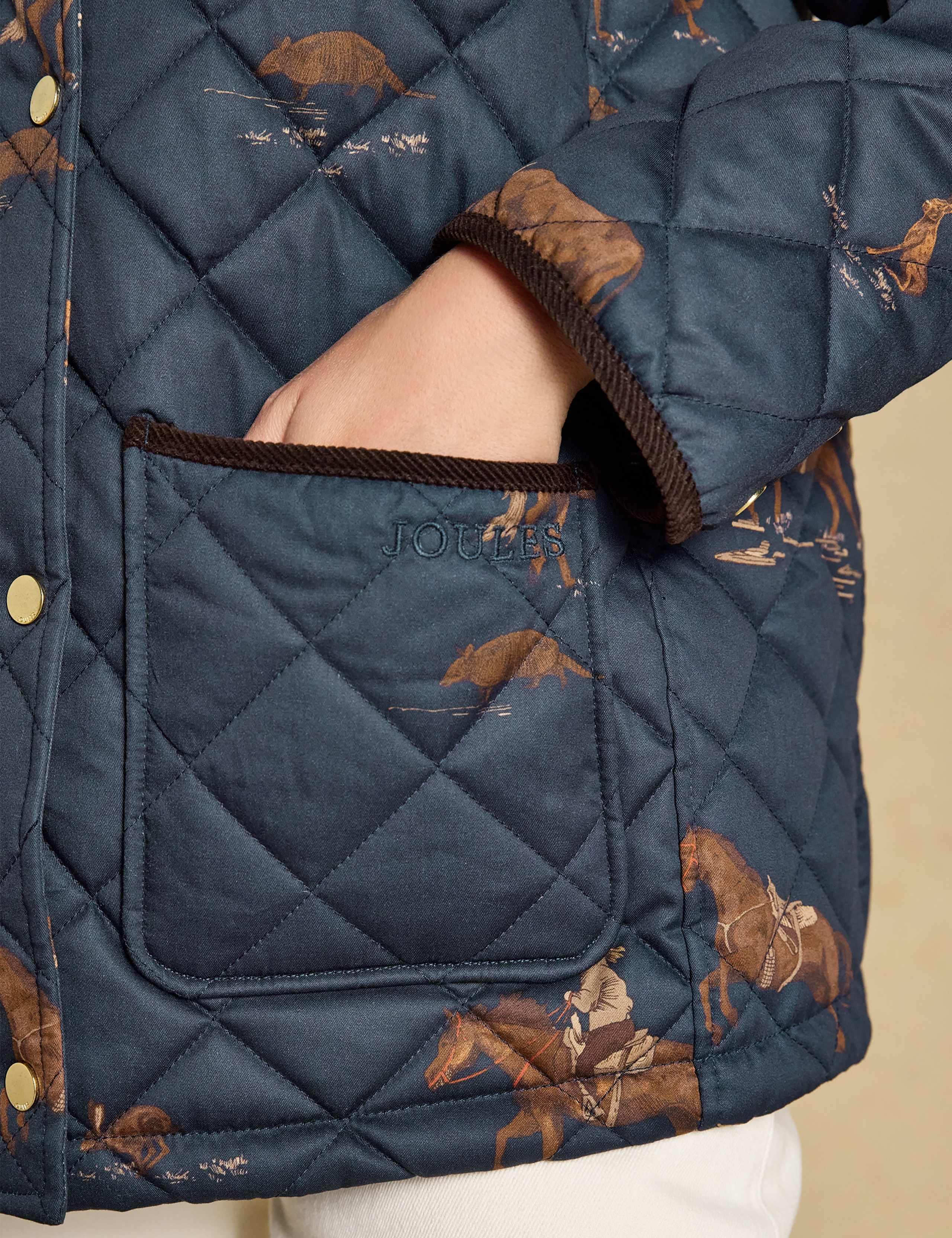 Cotton Diamond Quilted Printed Jacket 9 of 10