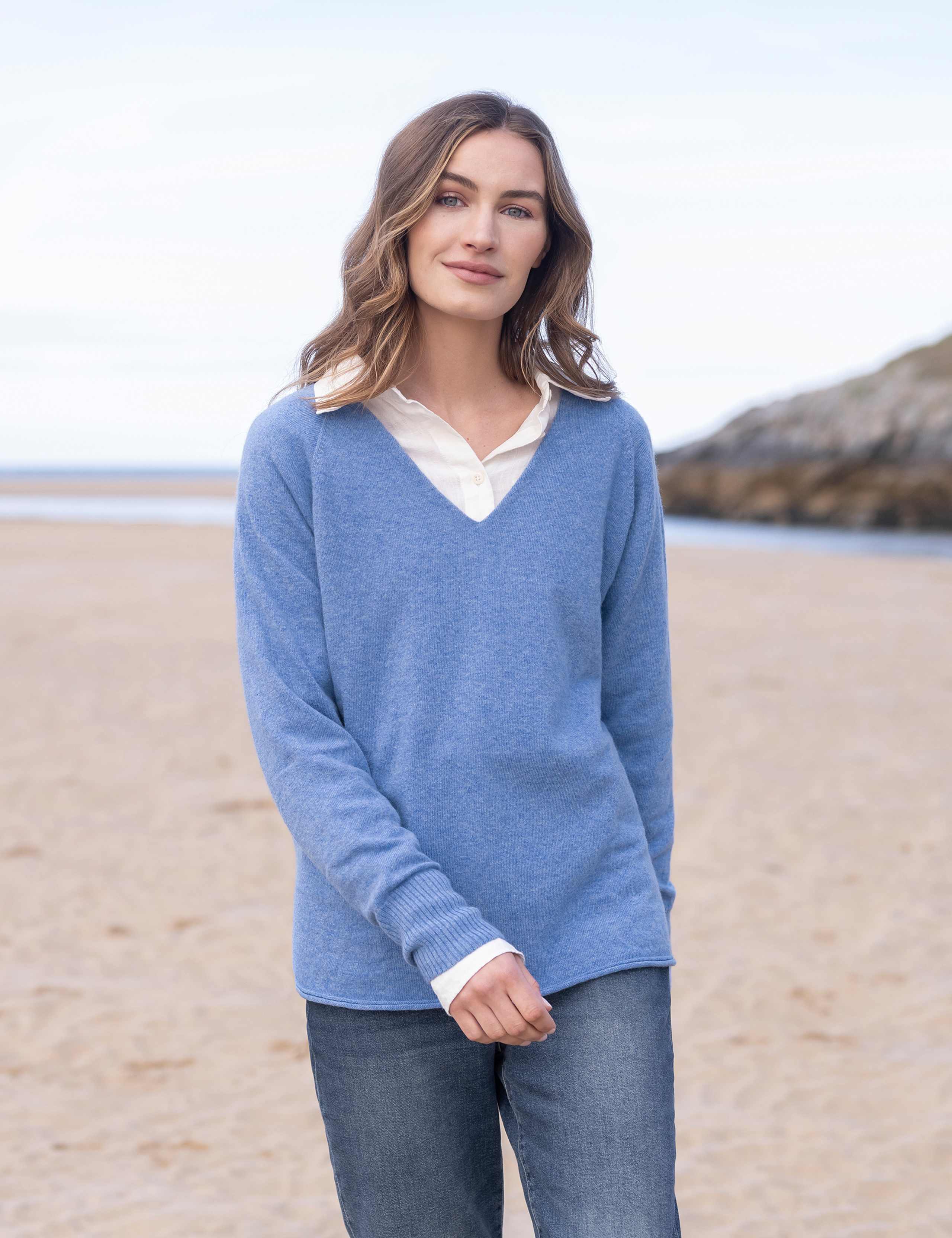 Pure Wool V-Neck Jumper 1 of 6