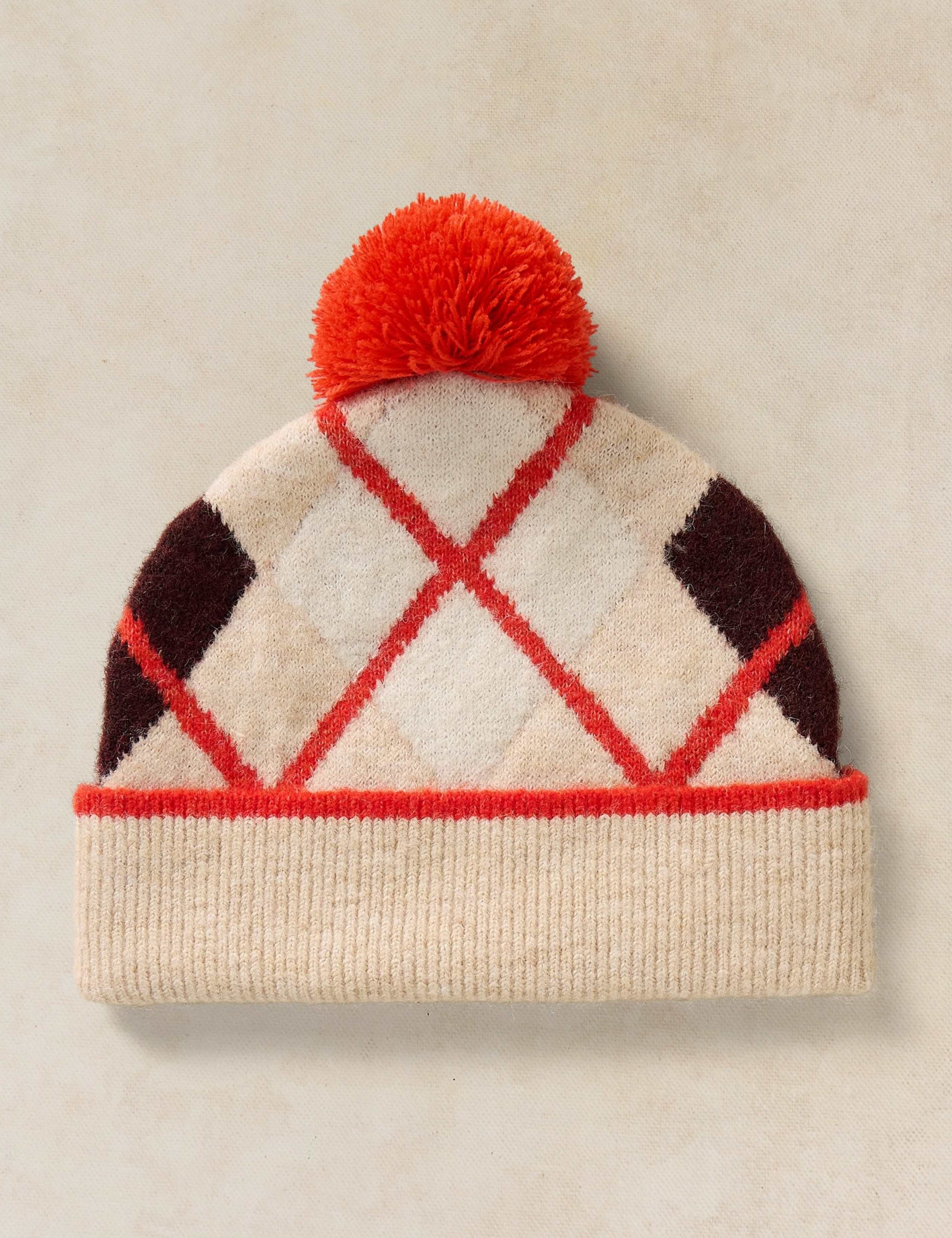 Argyle Beanie with Wool 2 of 2