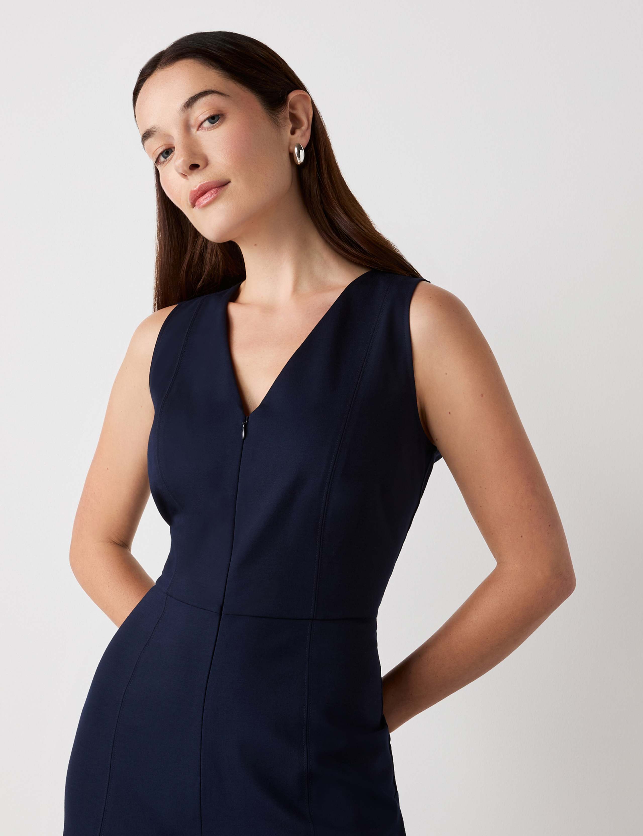 Ponte Jersey Sleeveless Wide Leg Jumpsuit 4 of 6
