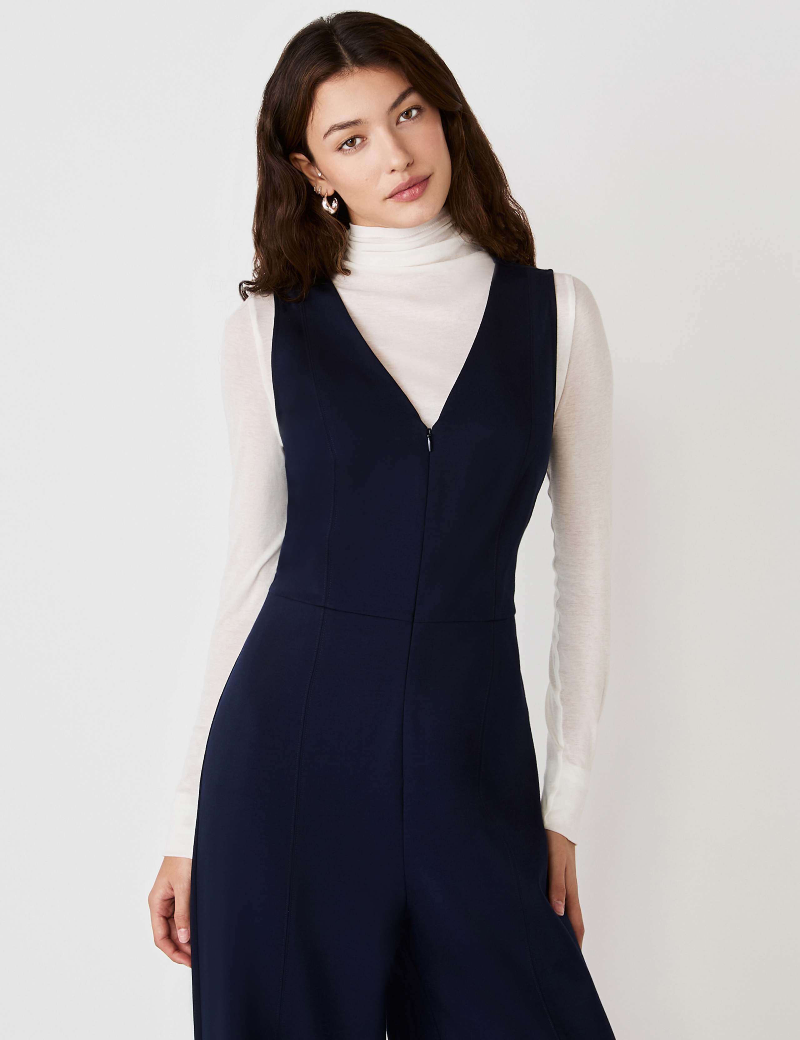 Ponte Jersey Sleeveless Wide Leg Jumpsuit 6 of 6
