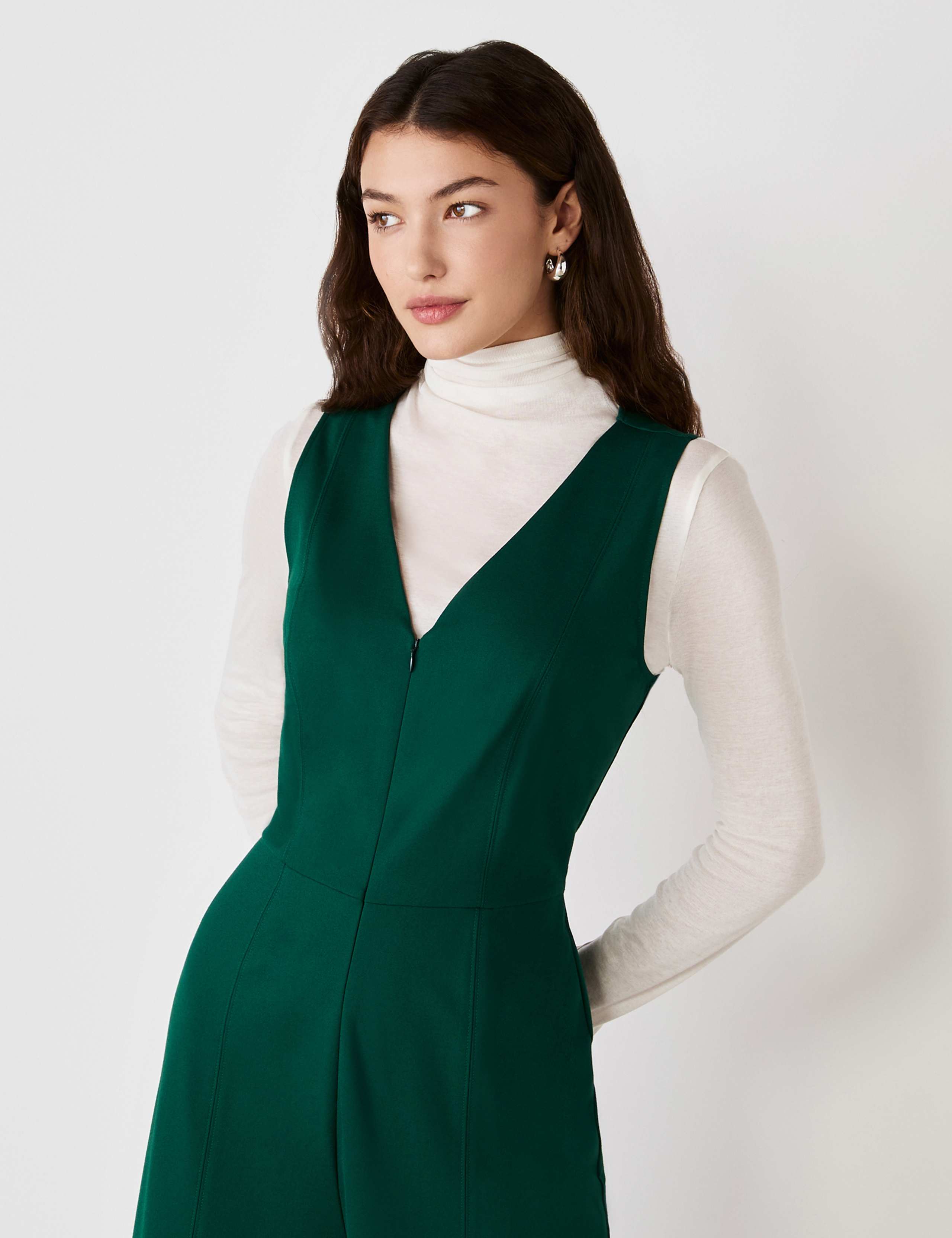 Ponte Jersey Sleeveless Wide Leg Jumpsuit 4 of 6