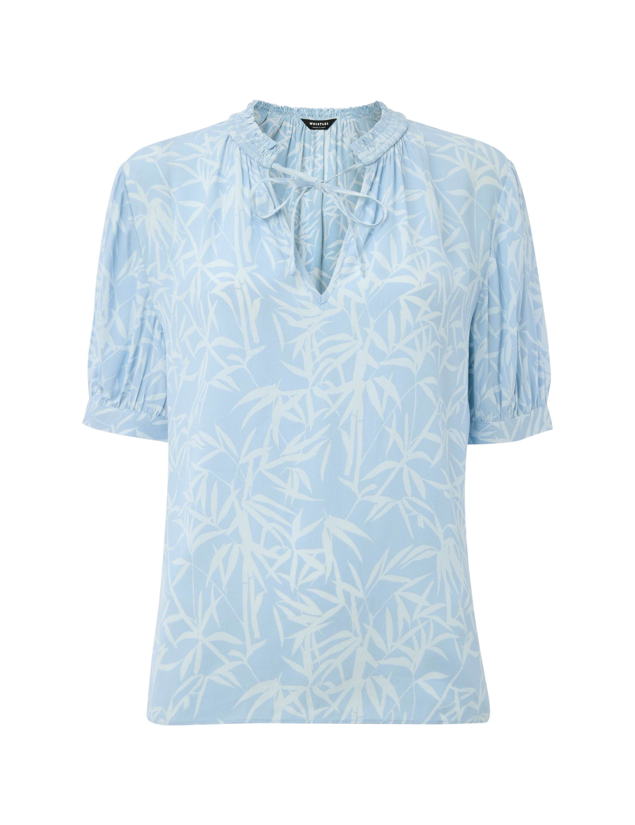 Print Tie Neck Blouse 2 of 4