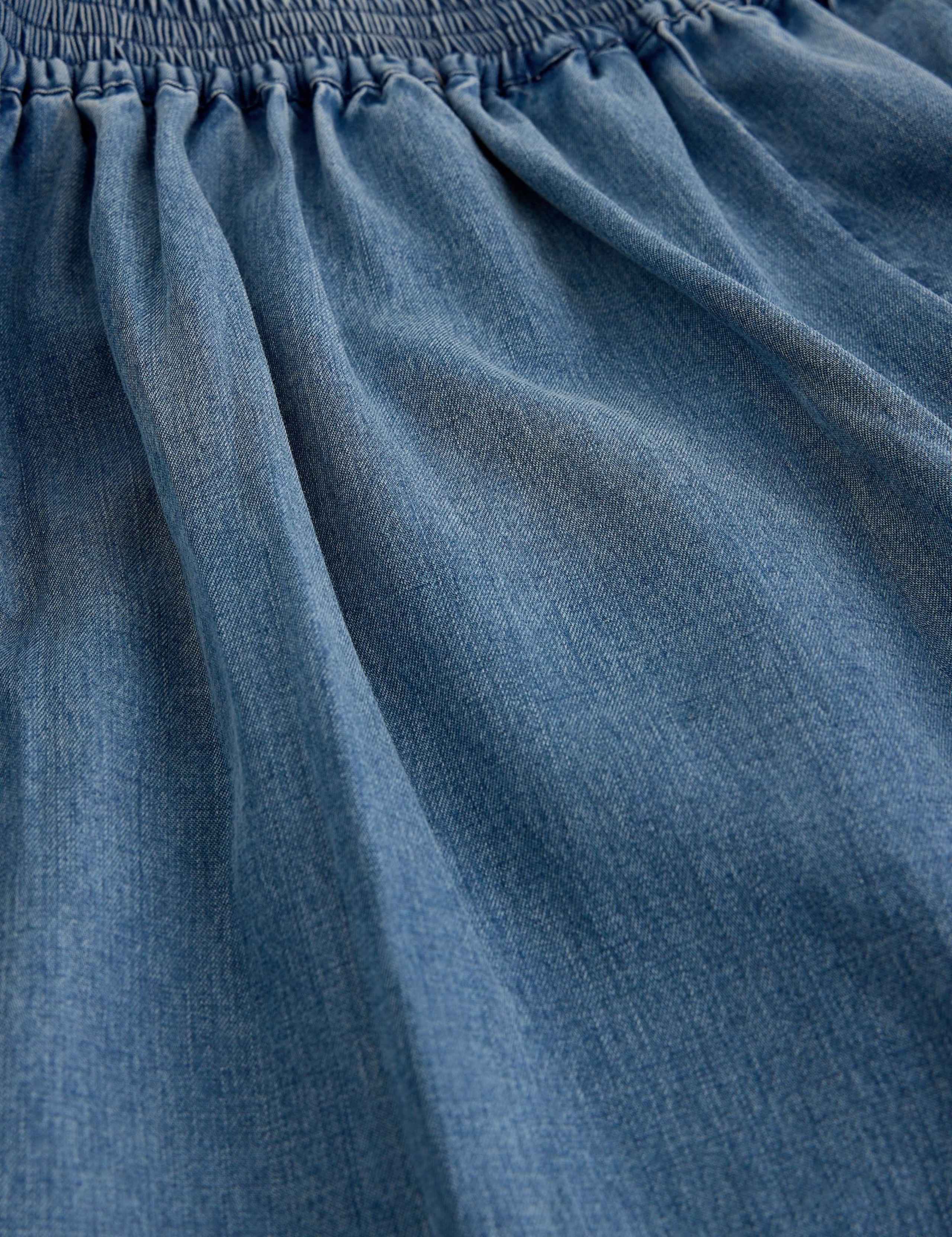 Lyocell Rich Denim Palazzo Trousers 5 of 6