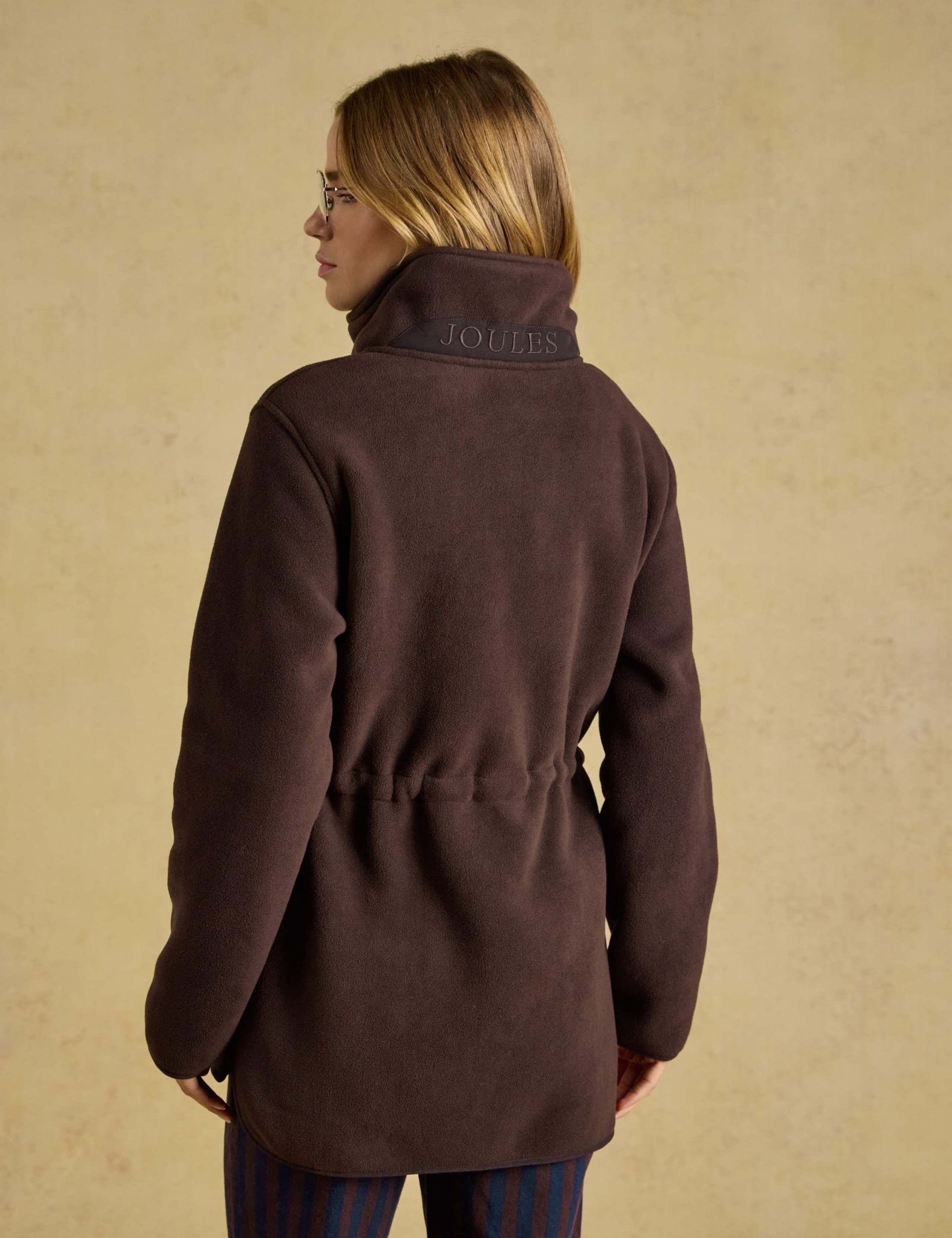 Longline Funnel Neck Fleece Jacket 3 of 8