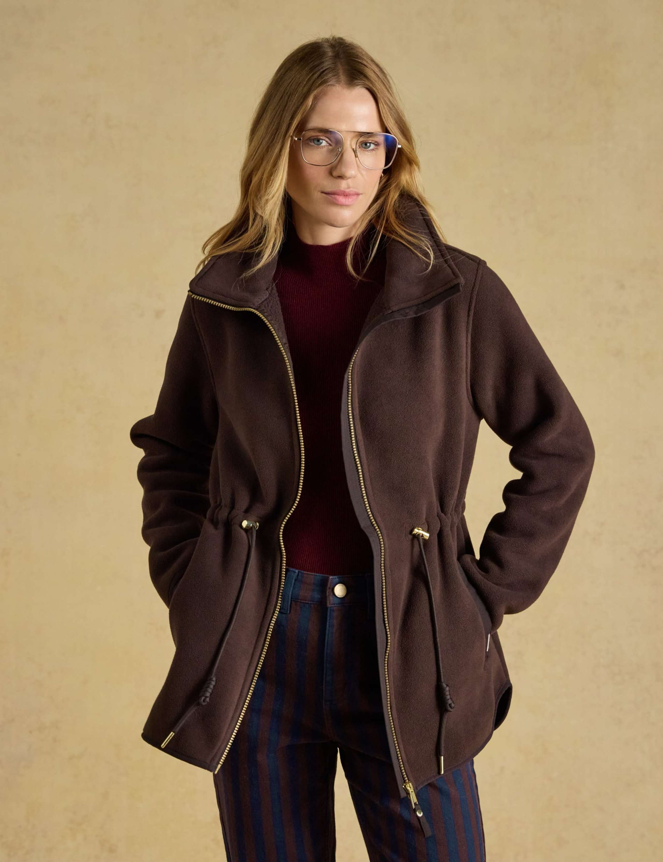 Longline Funnel Neck Fleece Jacket 7 of 8