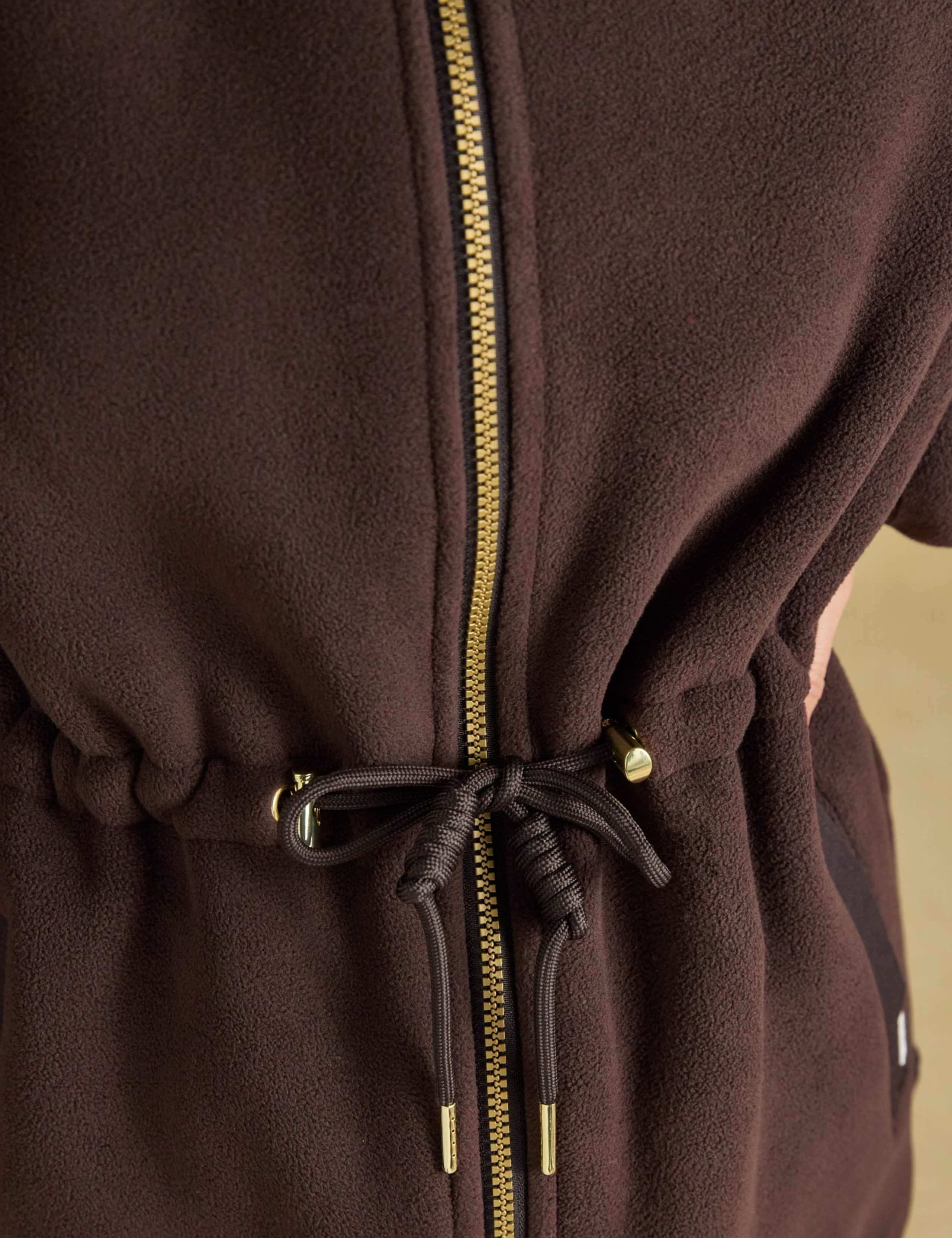 Longline Funnel Neck Fleece Jacket 8 of 8