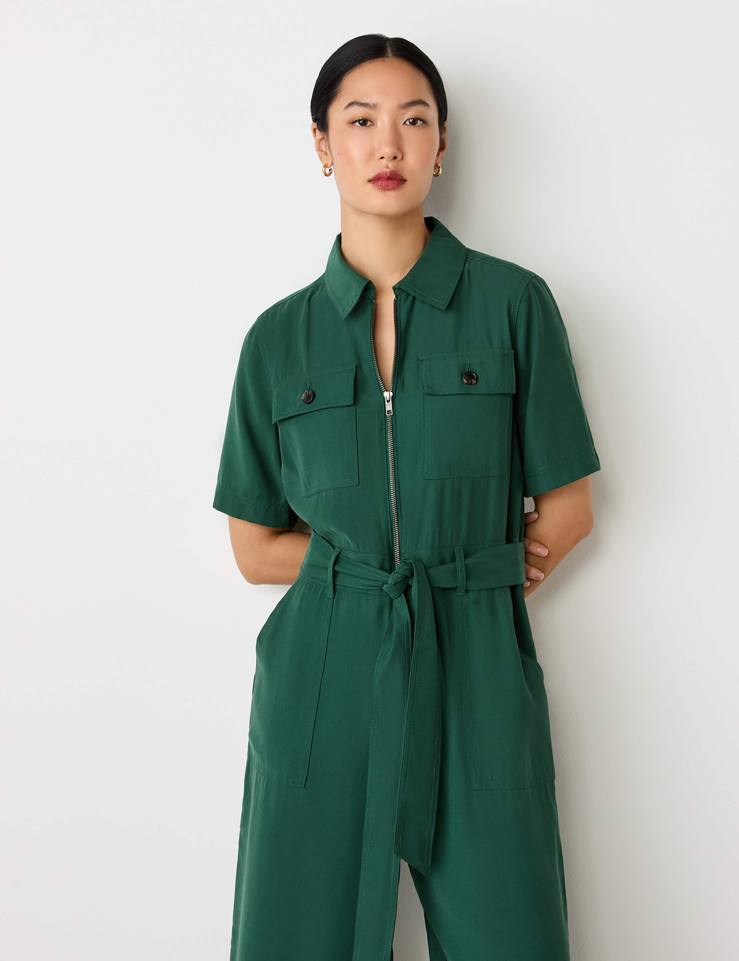 Belted Short Sleeve Jumpsuit 4 of 4
