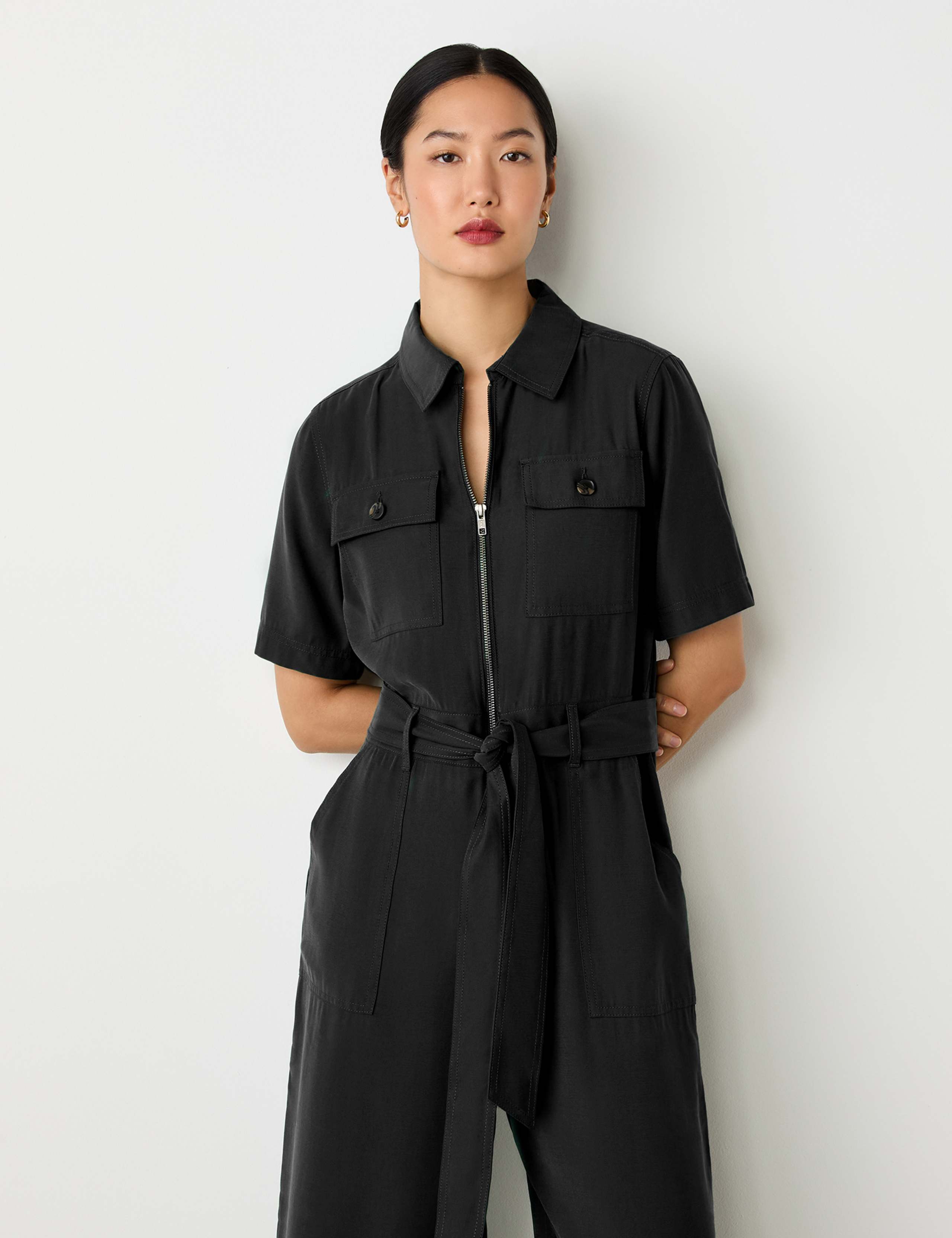 Belted Short Sleeve Jumpsuit 4 of 4