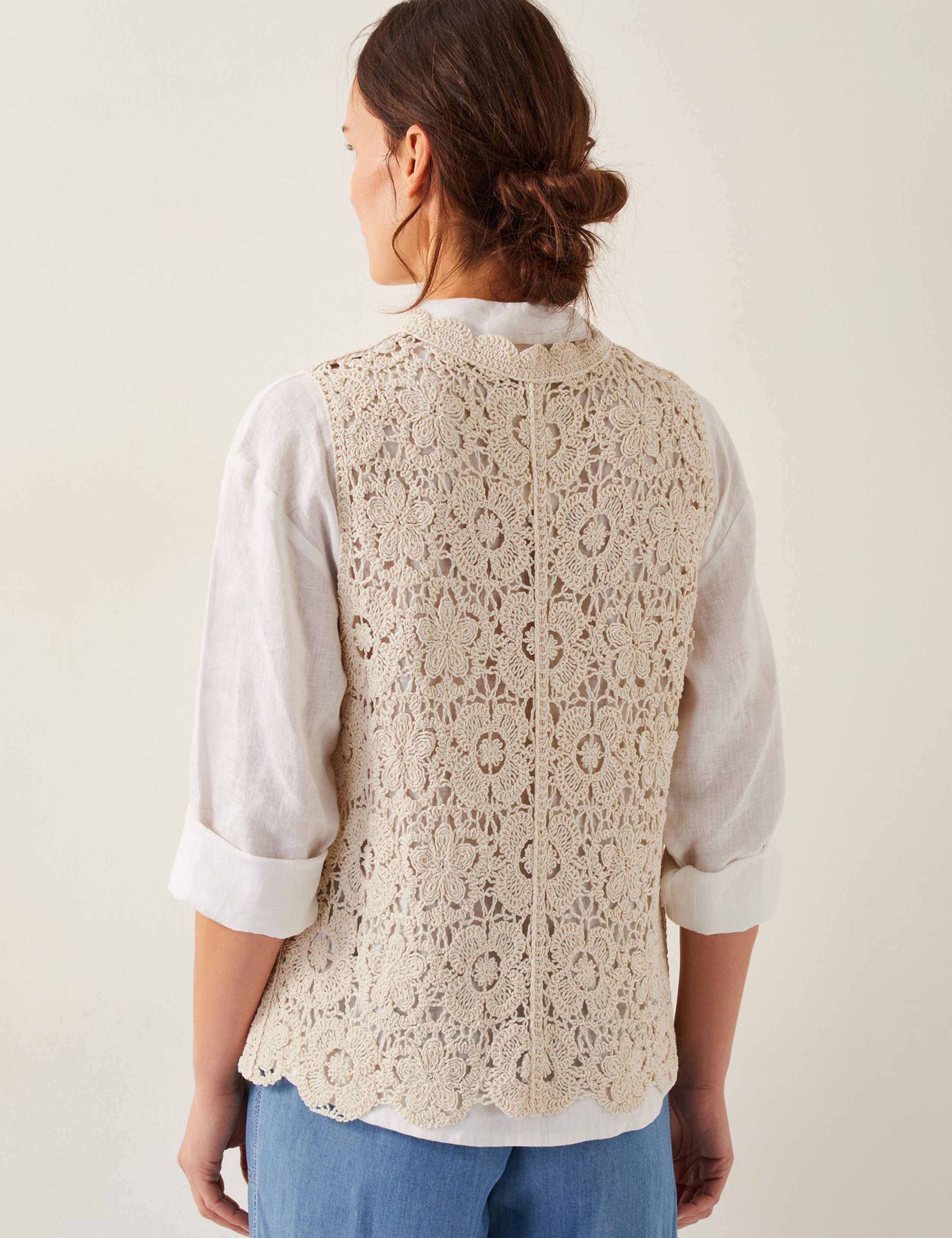 Floral Textured Tie Detail Waistcoat 3 of 5