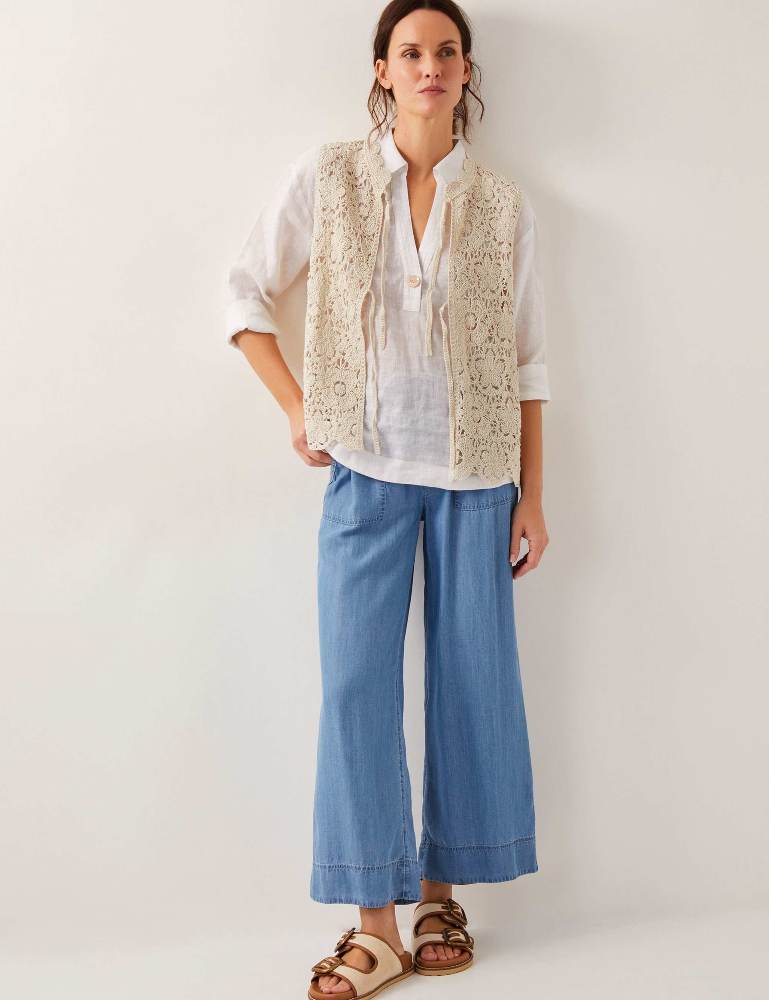 Floral Textured Tie Detail Waistcoat 5 of 5
