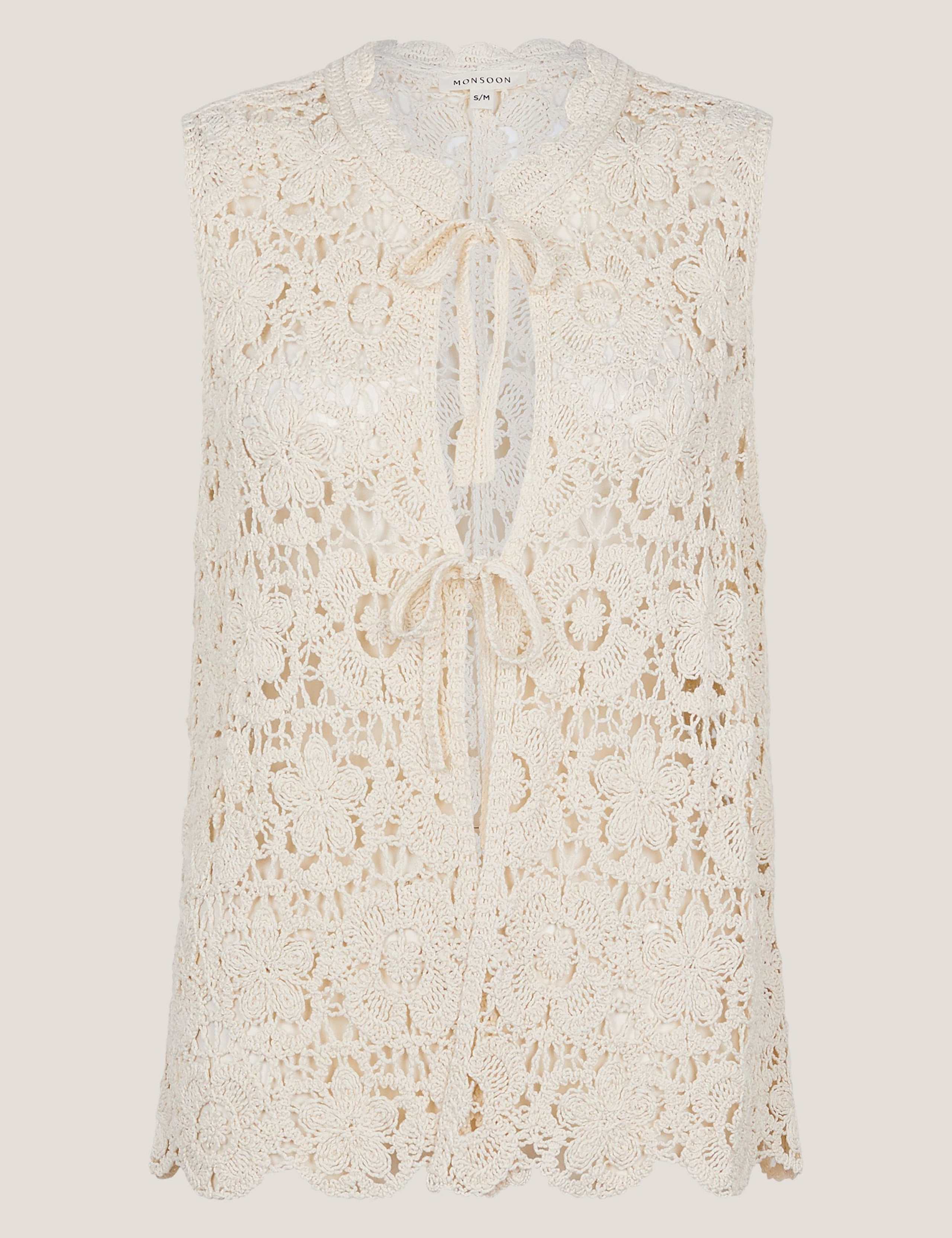 Floral Textured Tie Detail Waistcoat 2 of 5