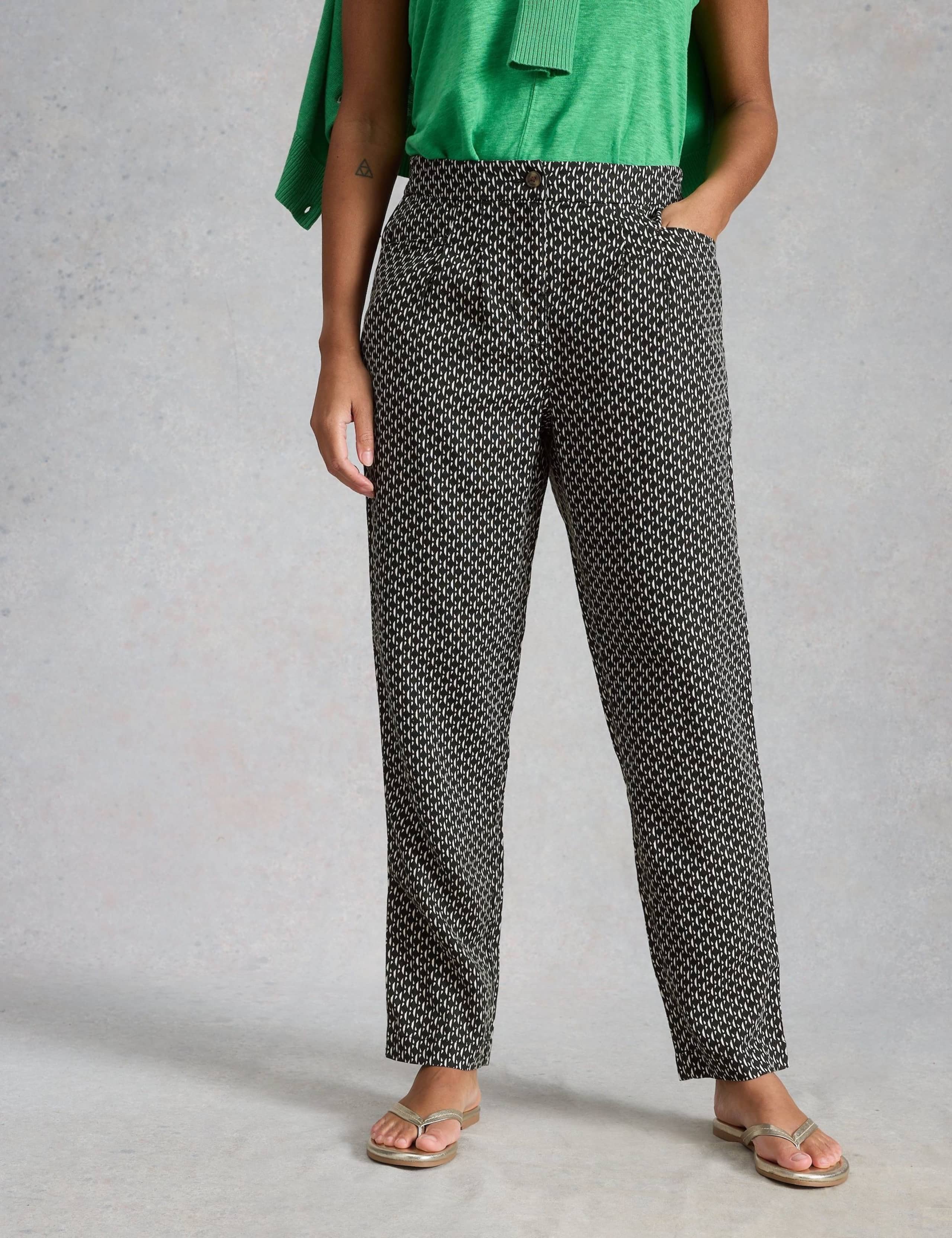 Pure Linen Printed Tapered Trousers 6 of 6
