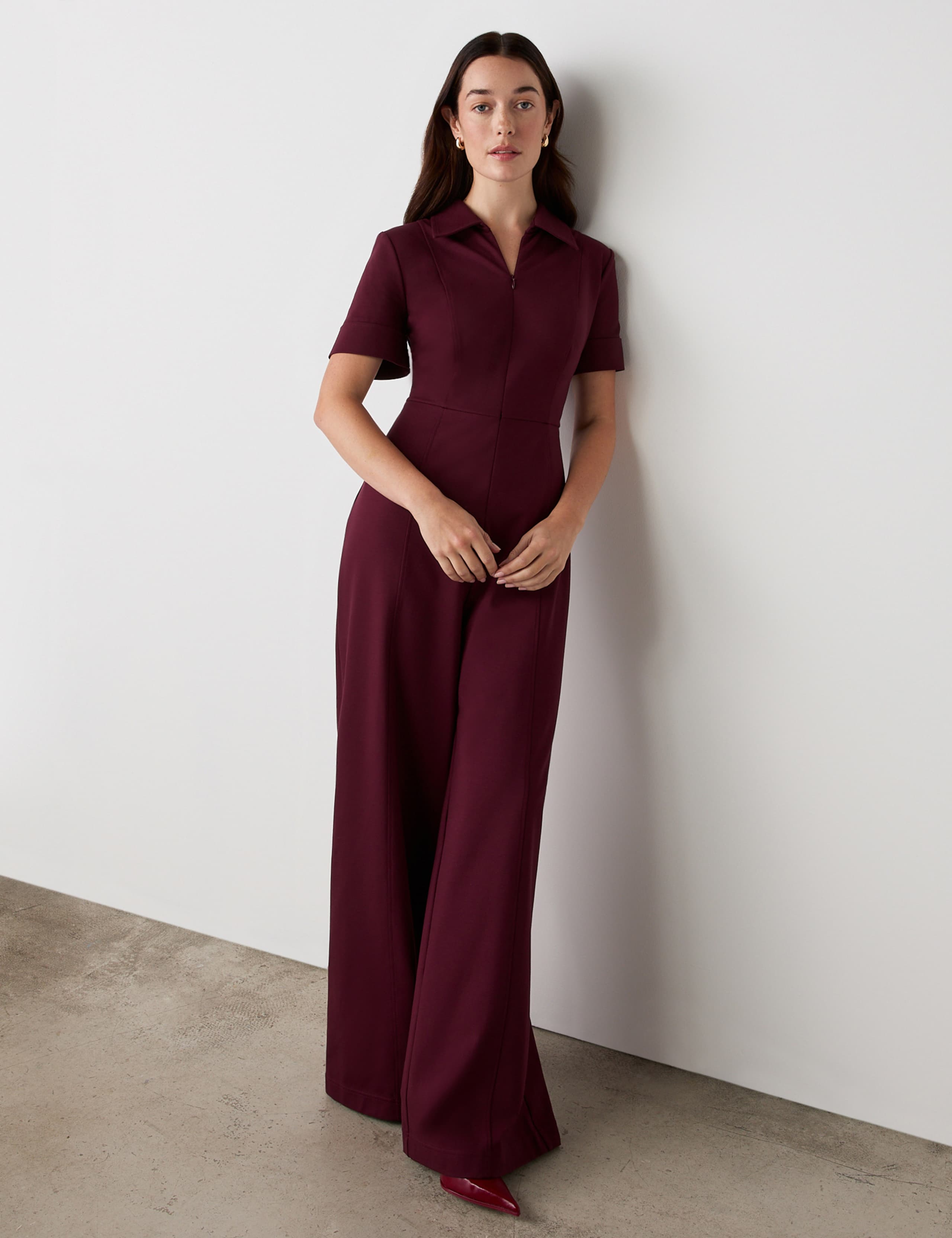 Jersey Short Sleeve Jumpsuit 2 of 3
