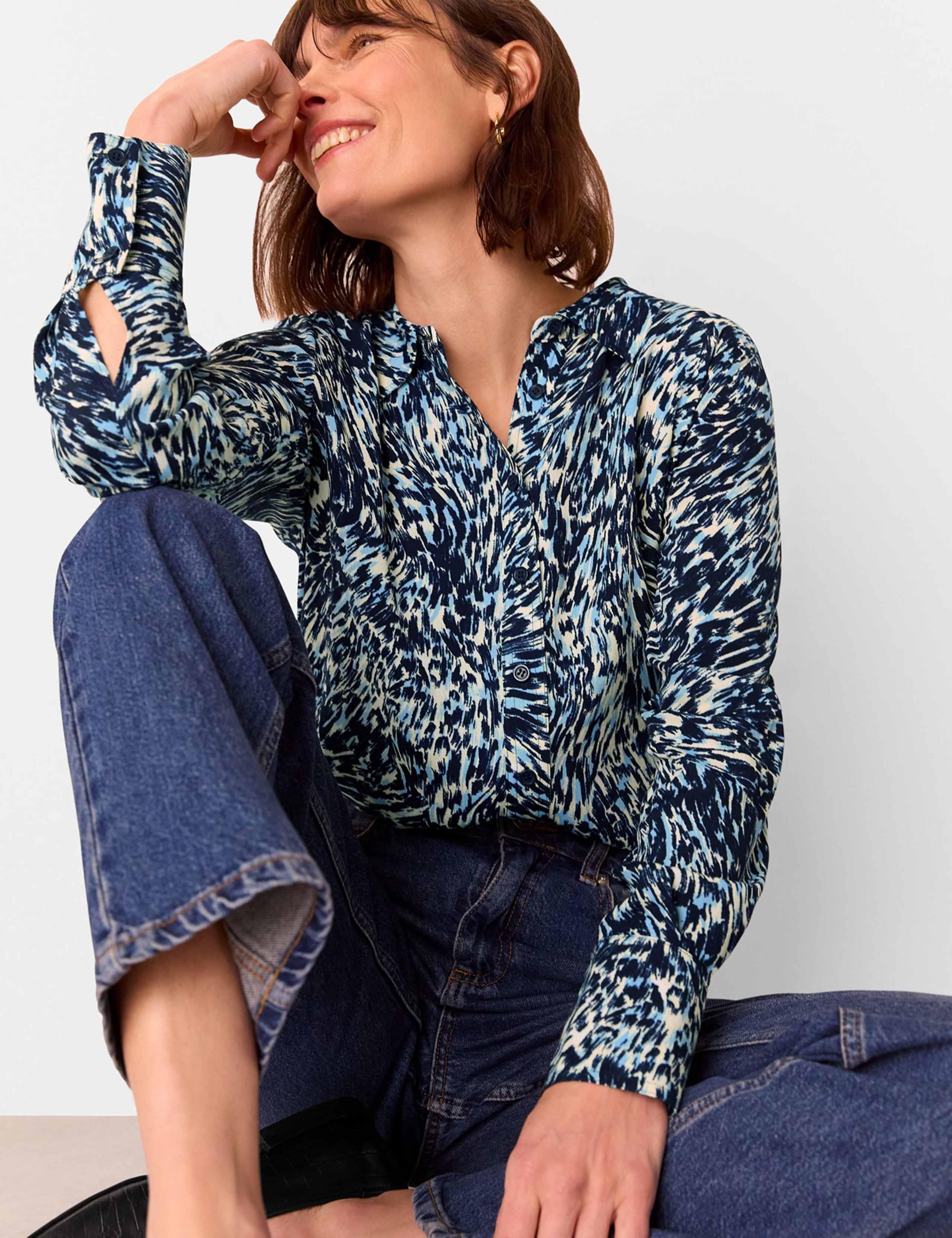 Animal Print Collared Button Through Shirt 3 of 4
