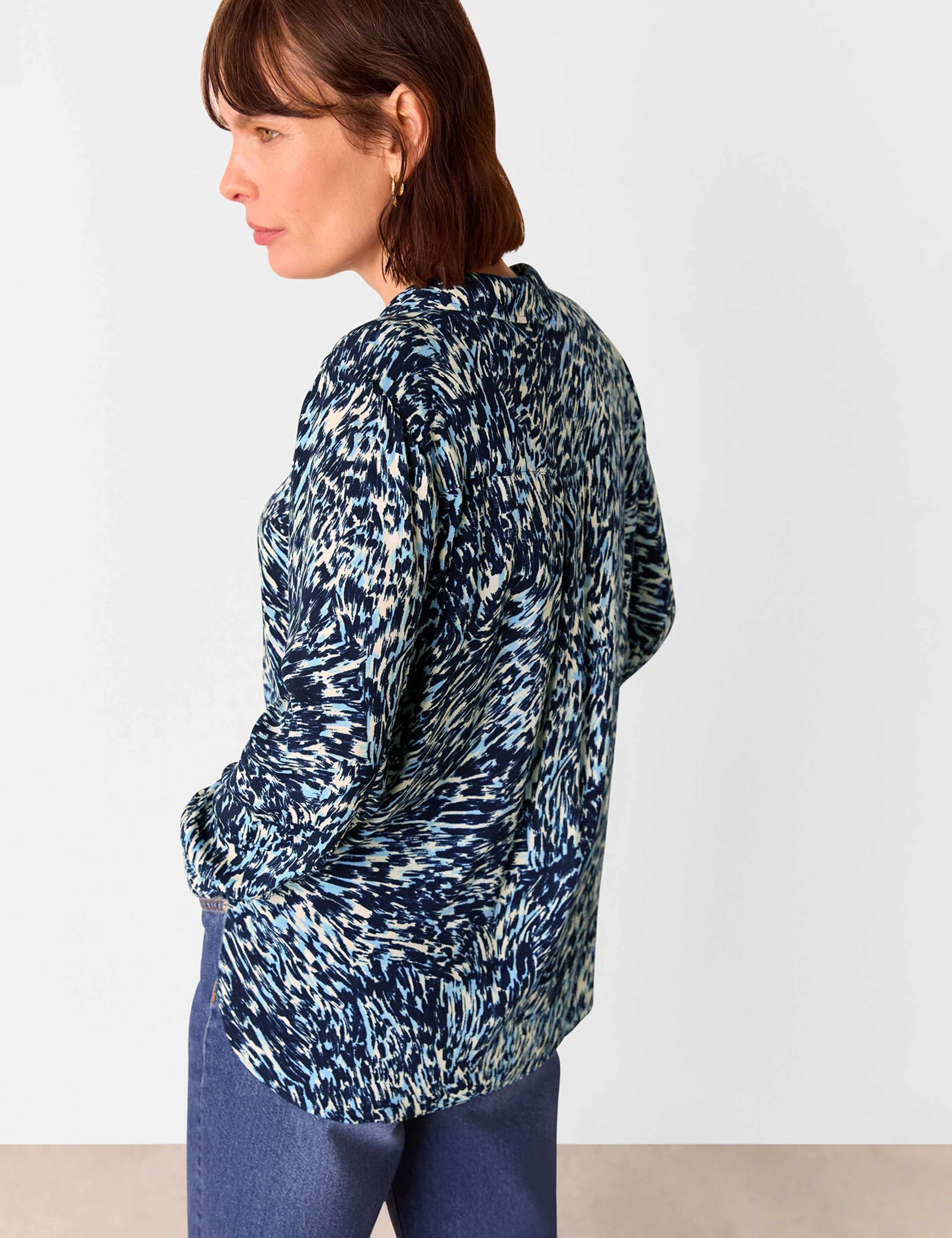 Animal Print Collared Button Through Shirt 4 of 4