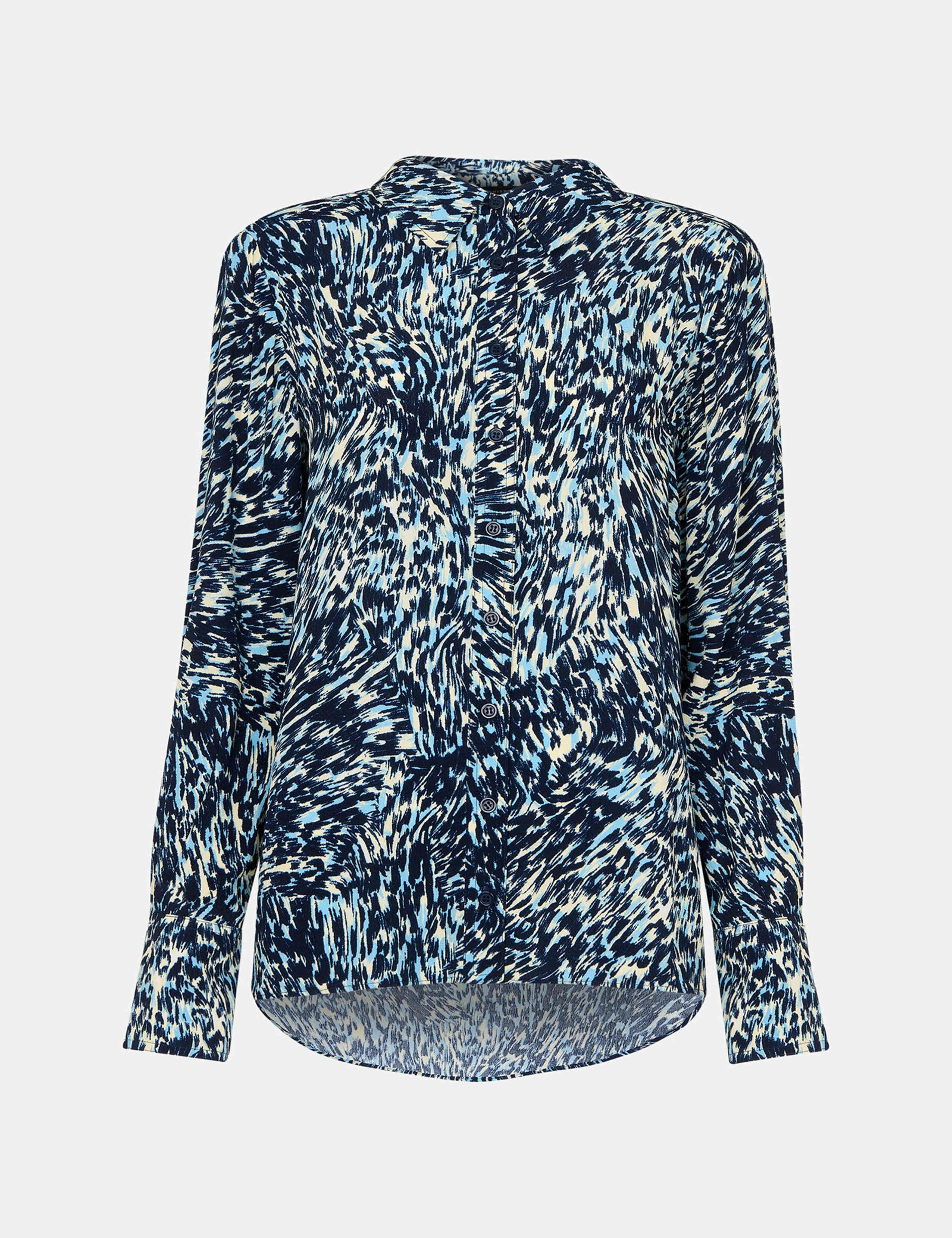 Animal Print Collared Button Through Shirt 2 of 4