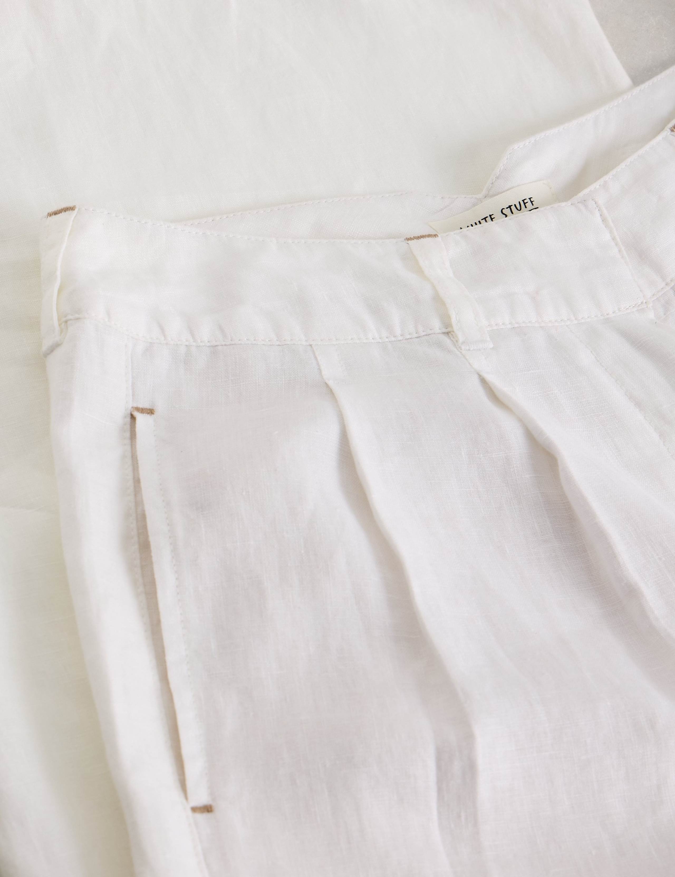 Pure Linen Wide Leg Trousers 6 of 6