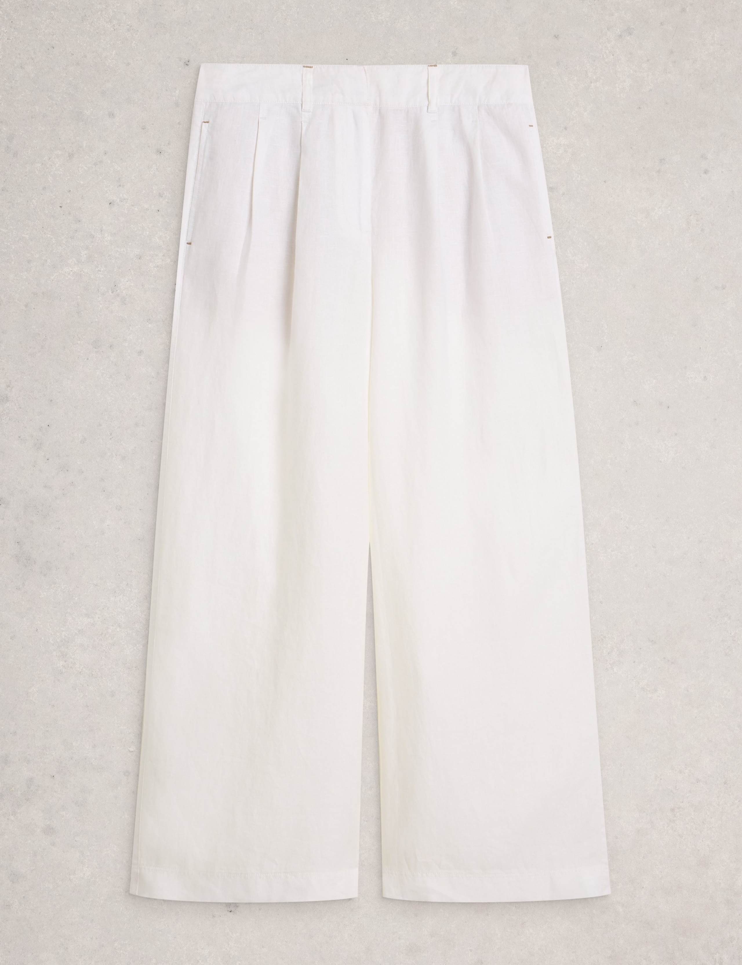 Pure Linen Wide Leg Trousers 2 of 6