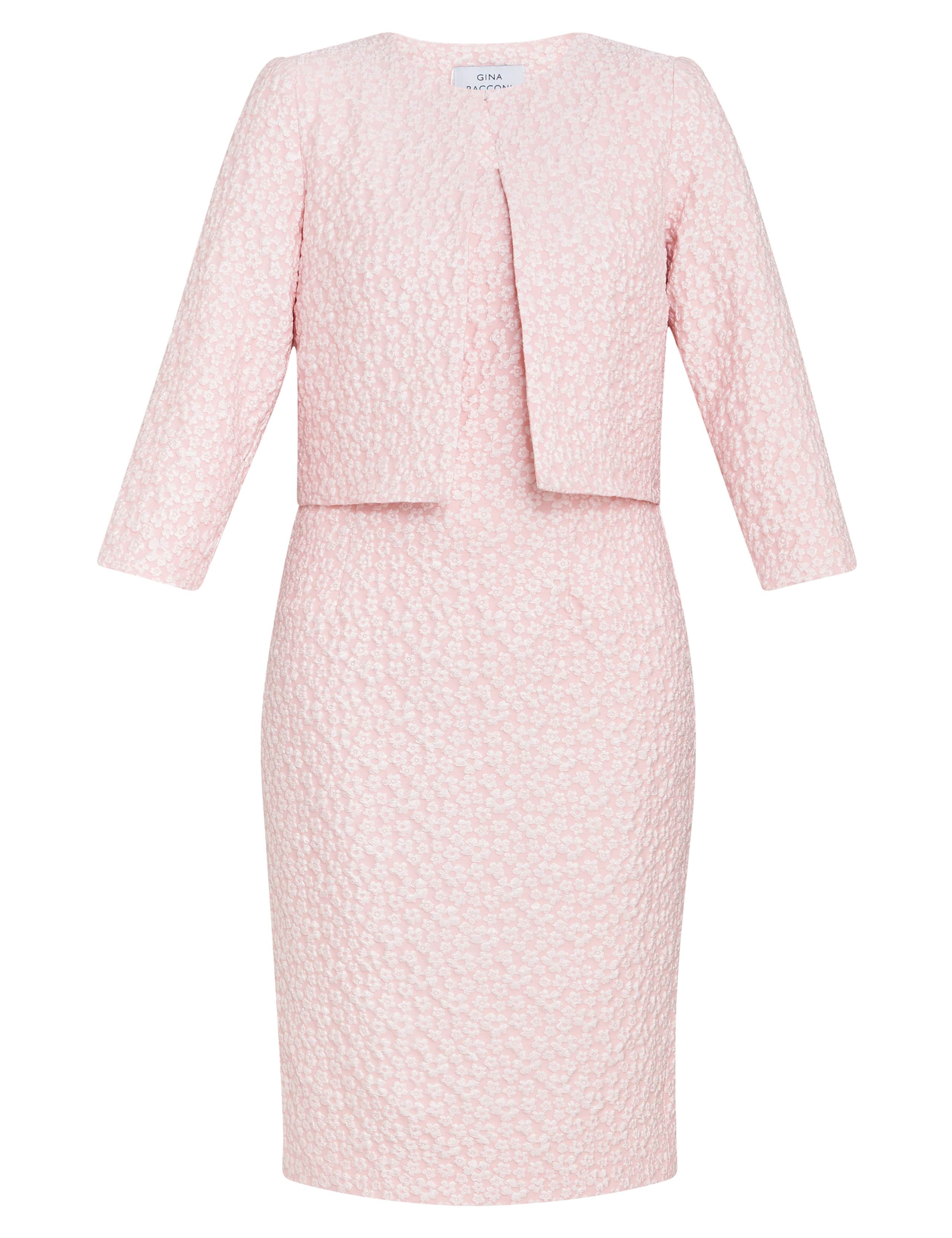 Floral Knee Length Shift Dress with Bolero 2 of 6