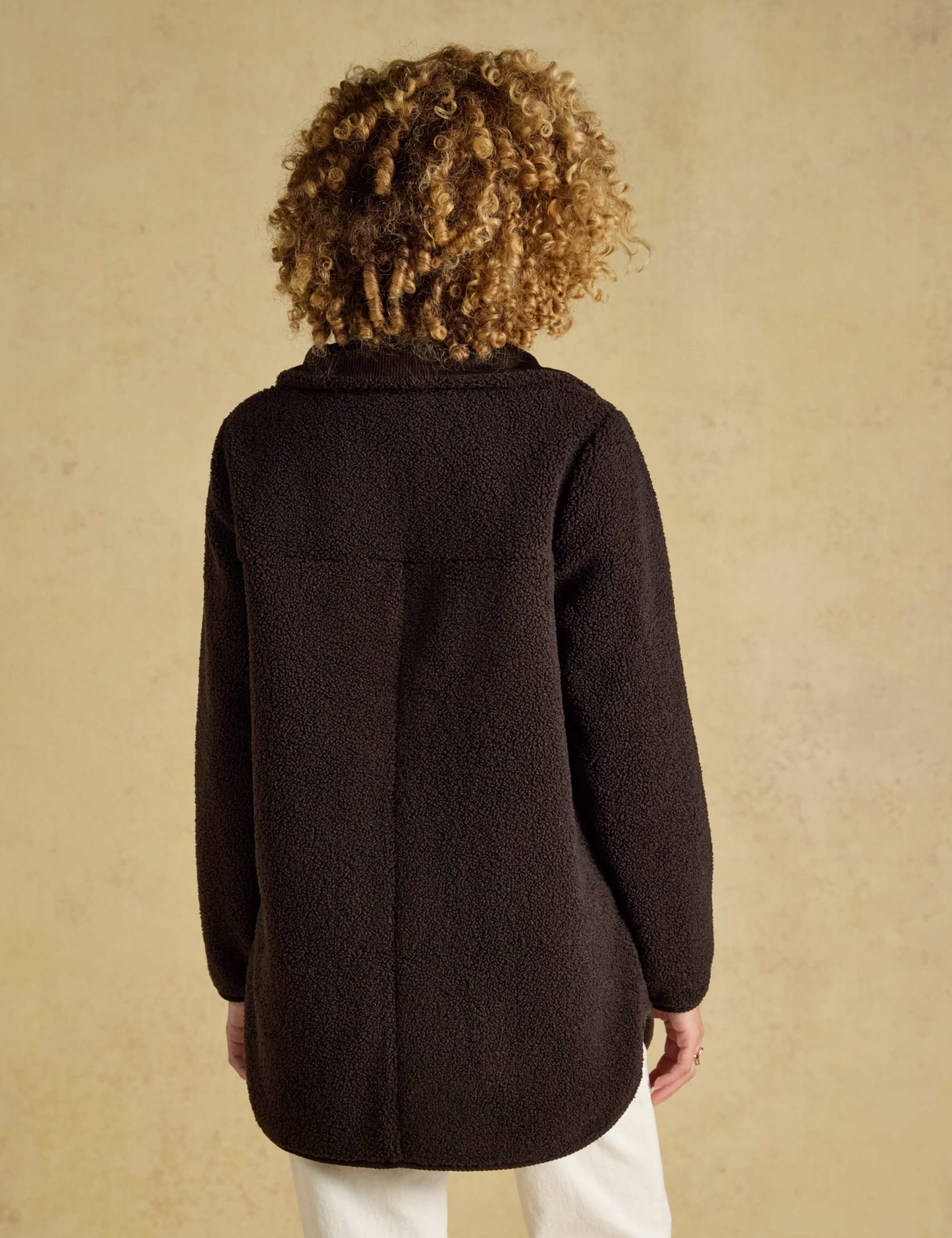 Longline Button Through Fleece Jacket 4 of 9