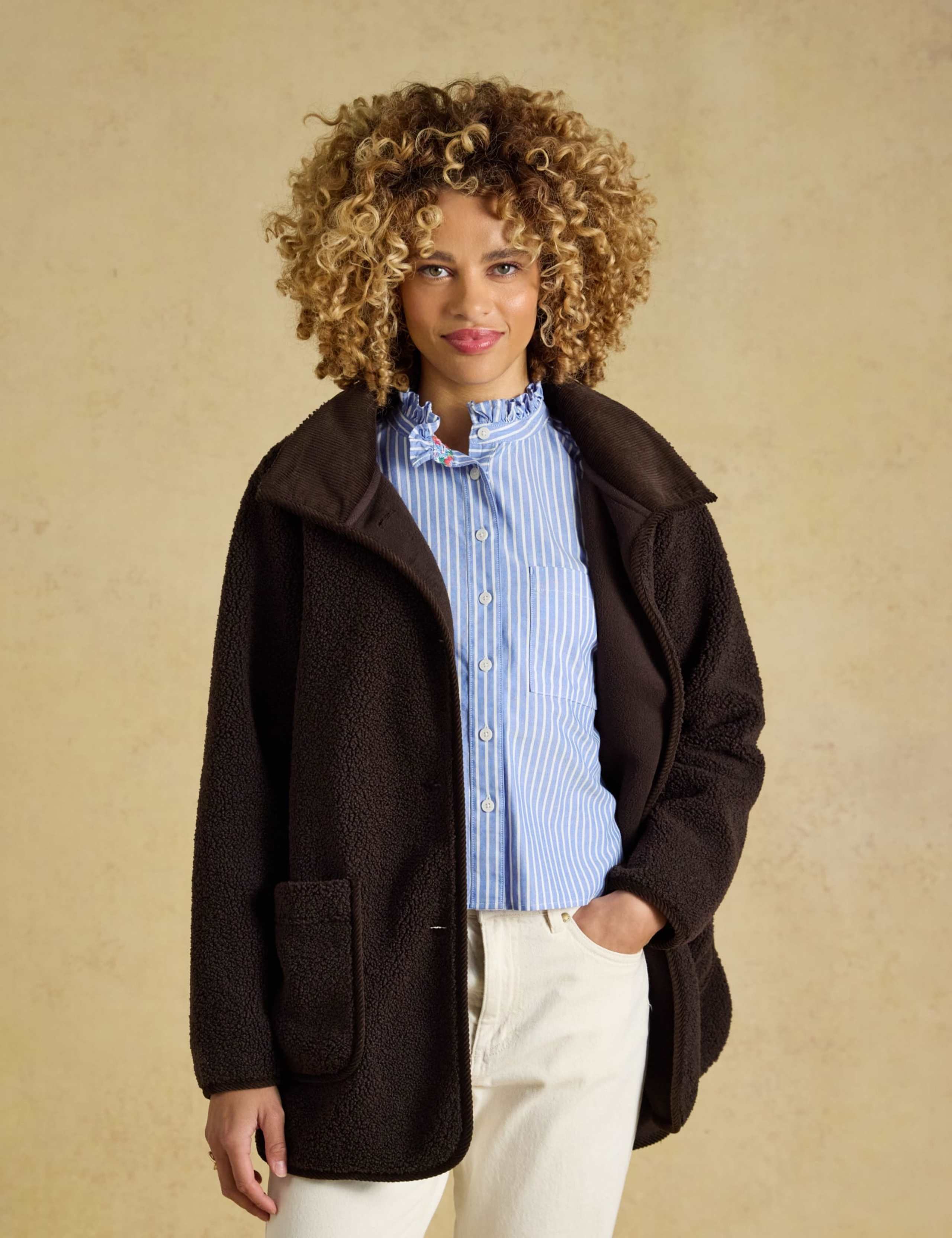 Longline Button Through Fleece Jacket 9 of 9