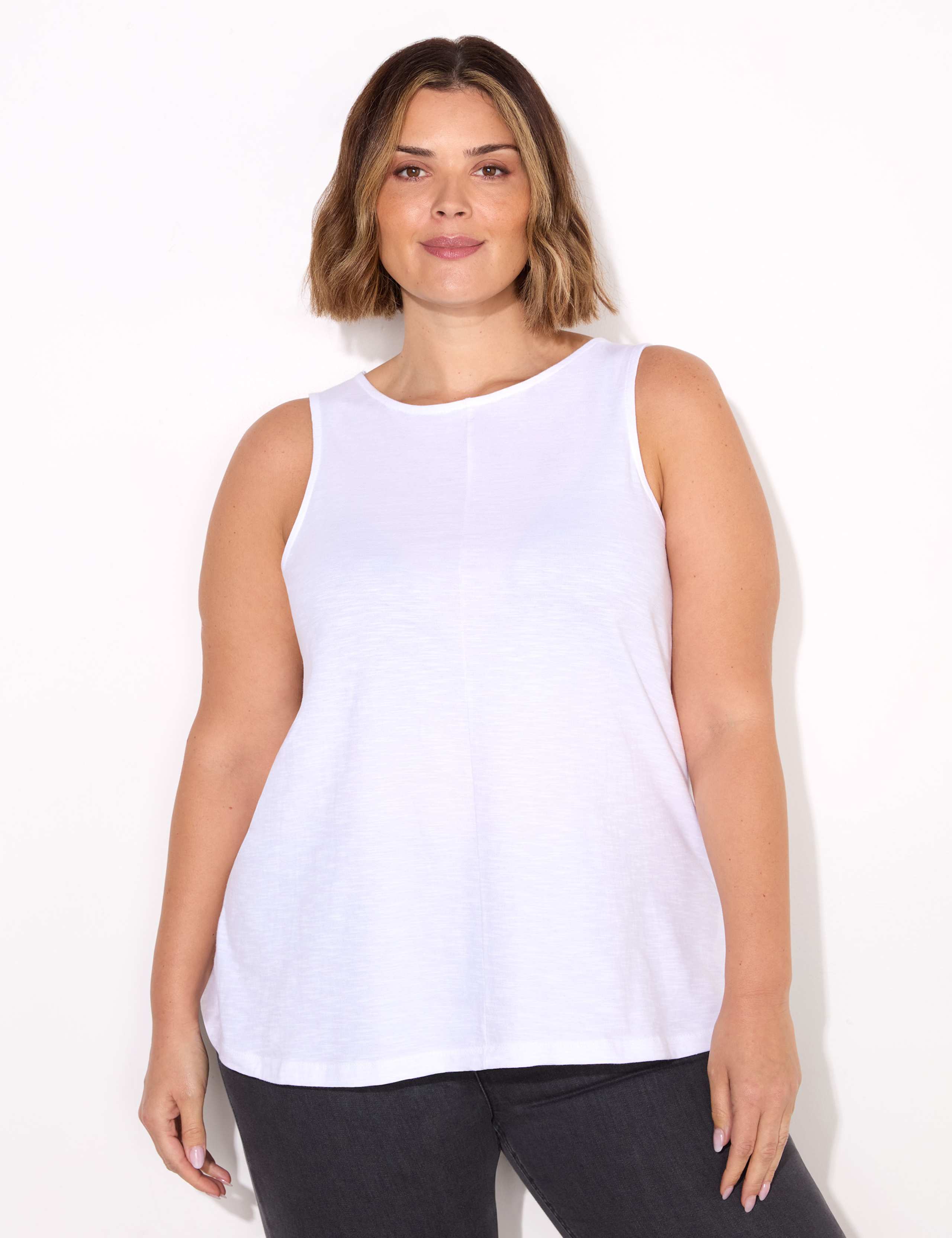 Pure Cotton Round Neck Vest Top 2 of 4