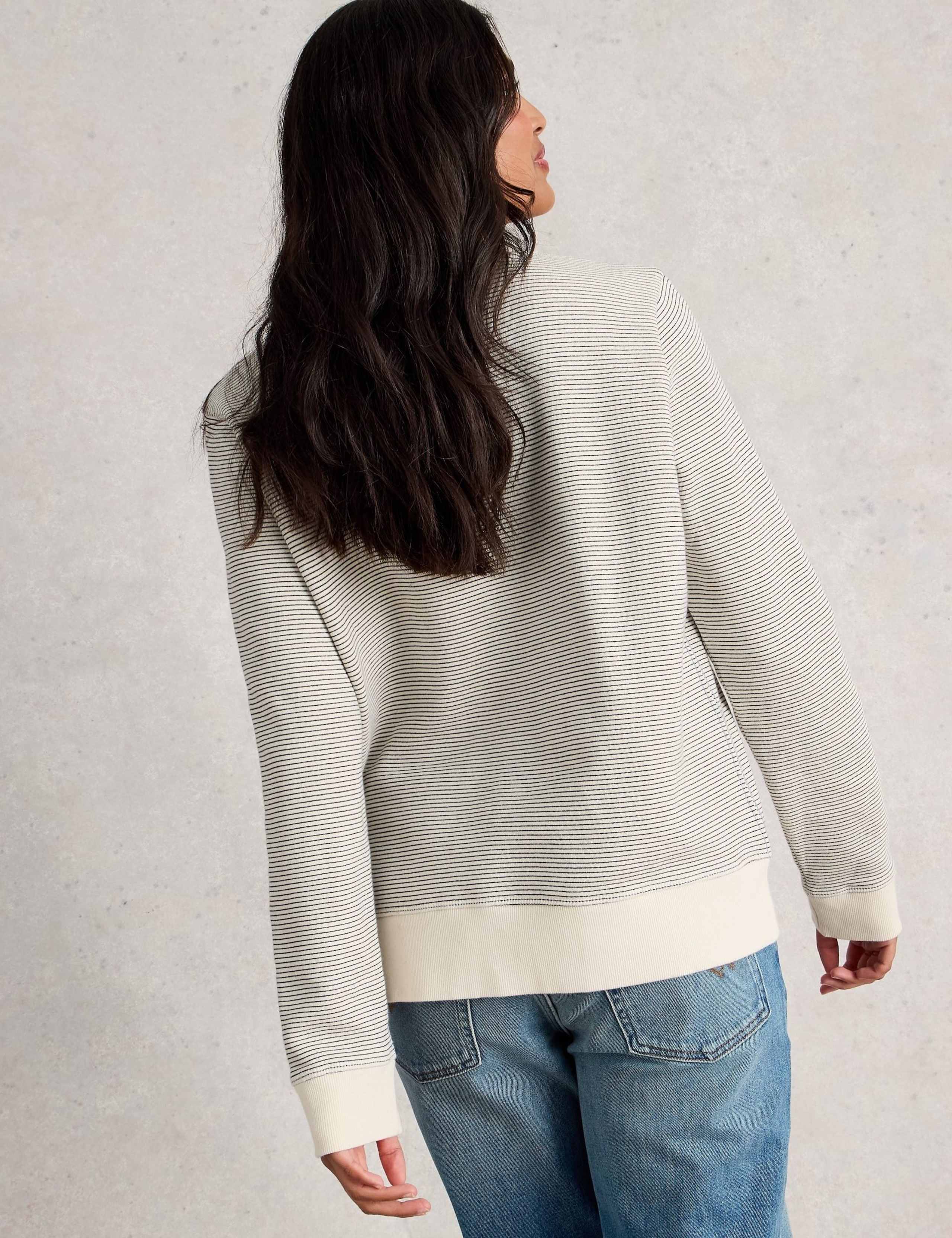 Pure Cotton Striped Crew Neck Sweatshirt 3 of 6