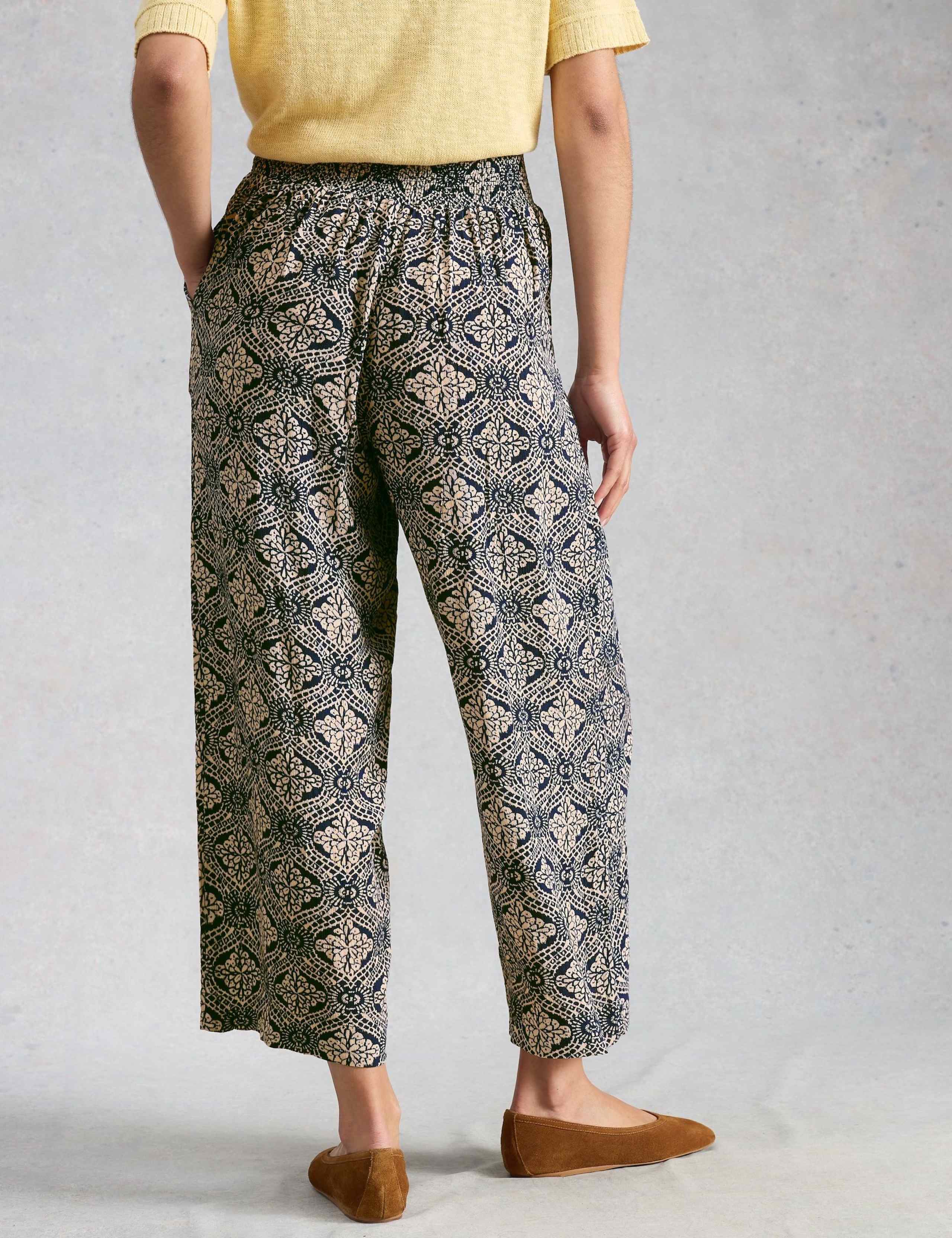 Printed Textured Wide Leg Culottes 3 of 6