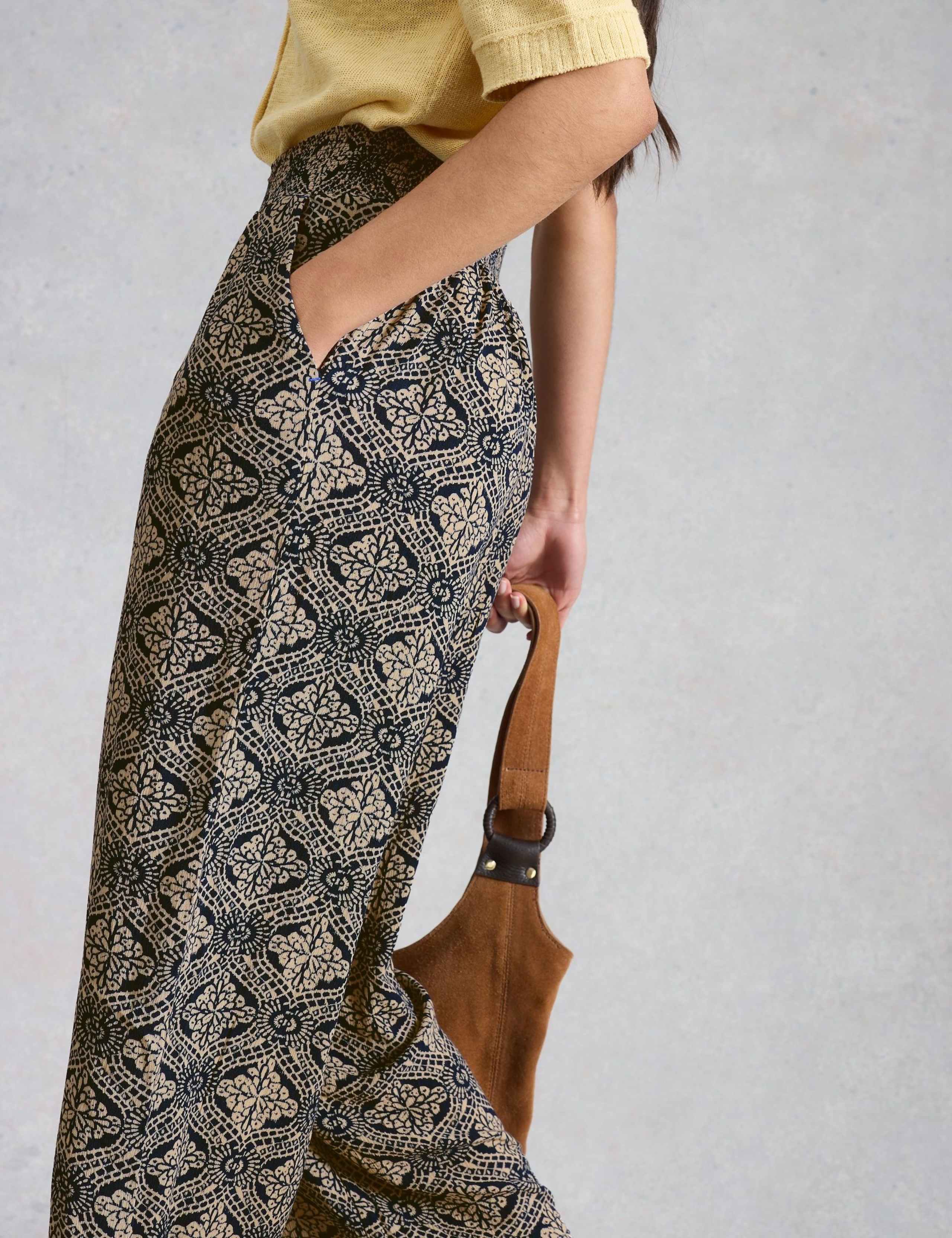 Printed Textured Wide Leg Culottes 6 of 6