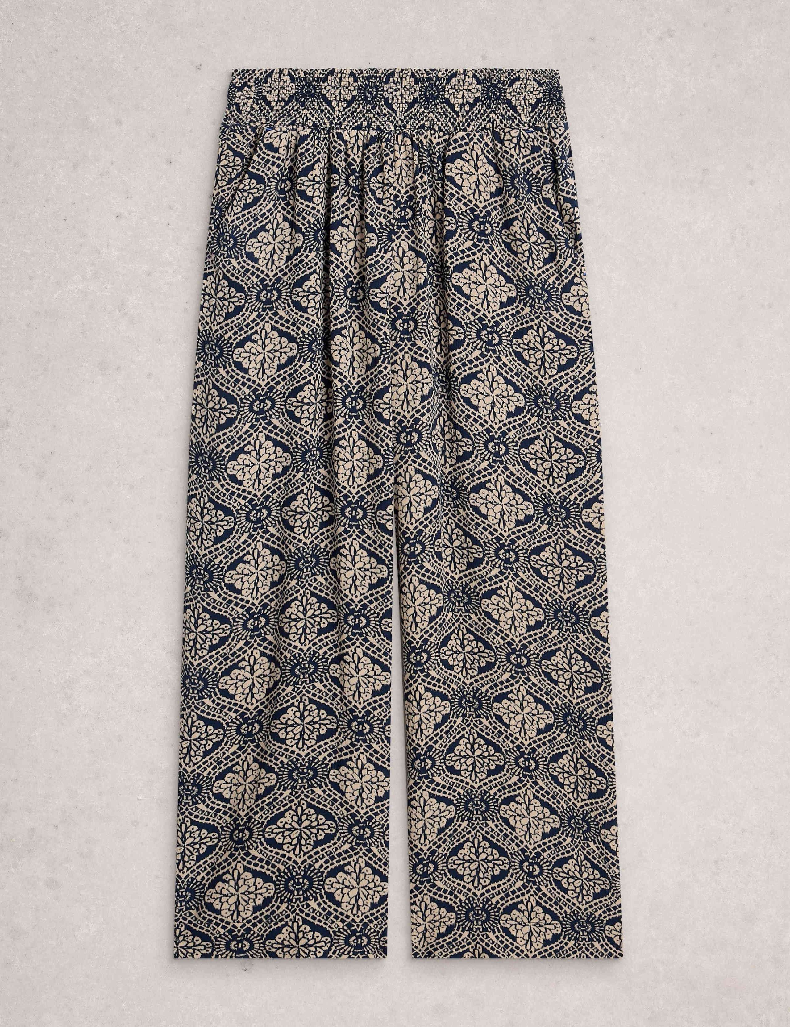Printed Textured Wide Leg Culottes 2 of 6