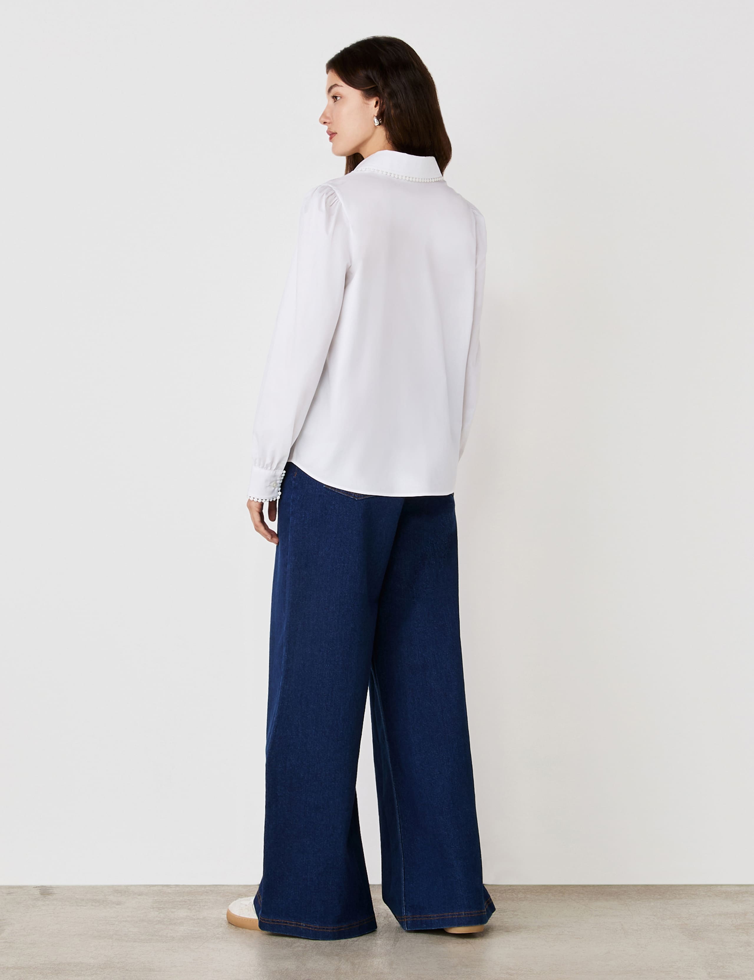 Cotton Rich Pintuck Blouson Sleeve Shirt 2 of 4