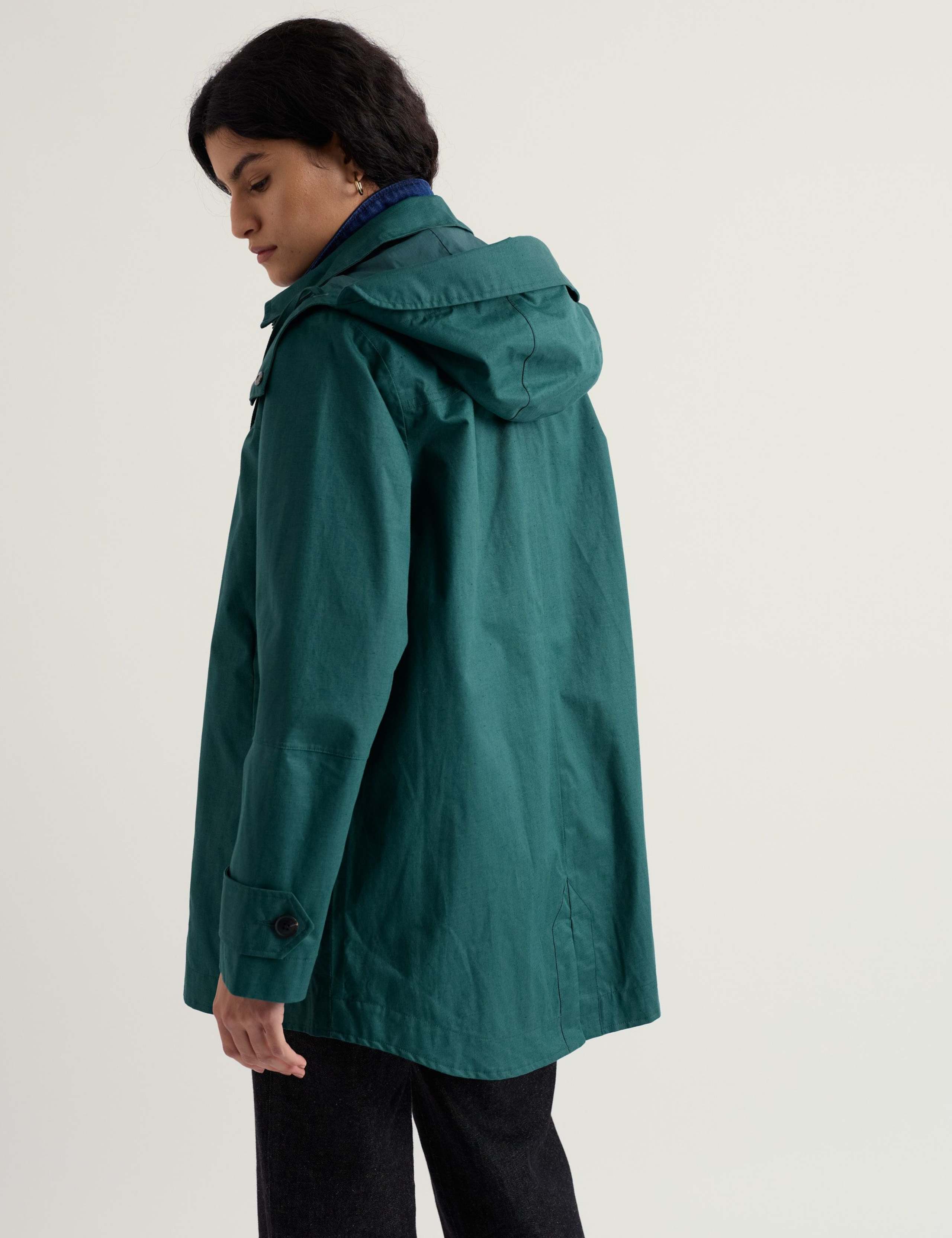 Linen Rich Hooded Duffle Coat 4 of 5