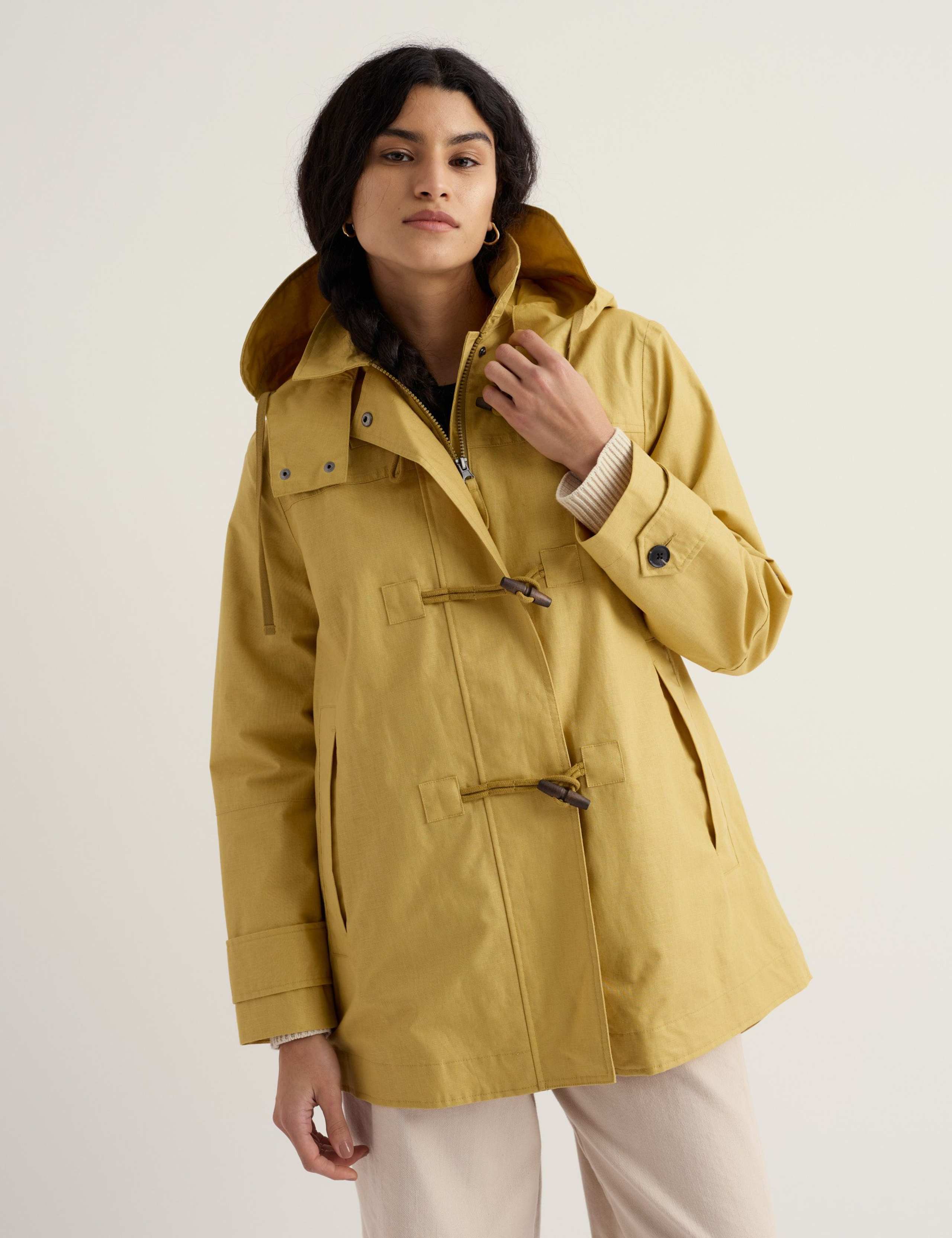 Linen Rich Hooded Duffle Coat 3 of 5