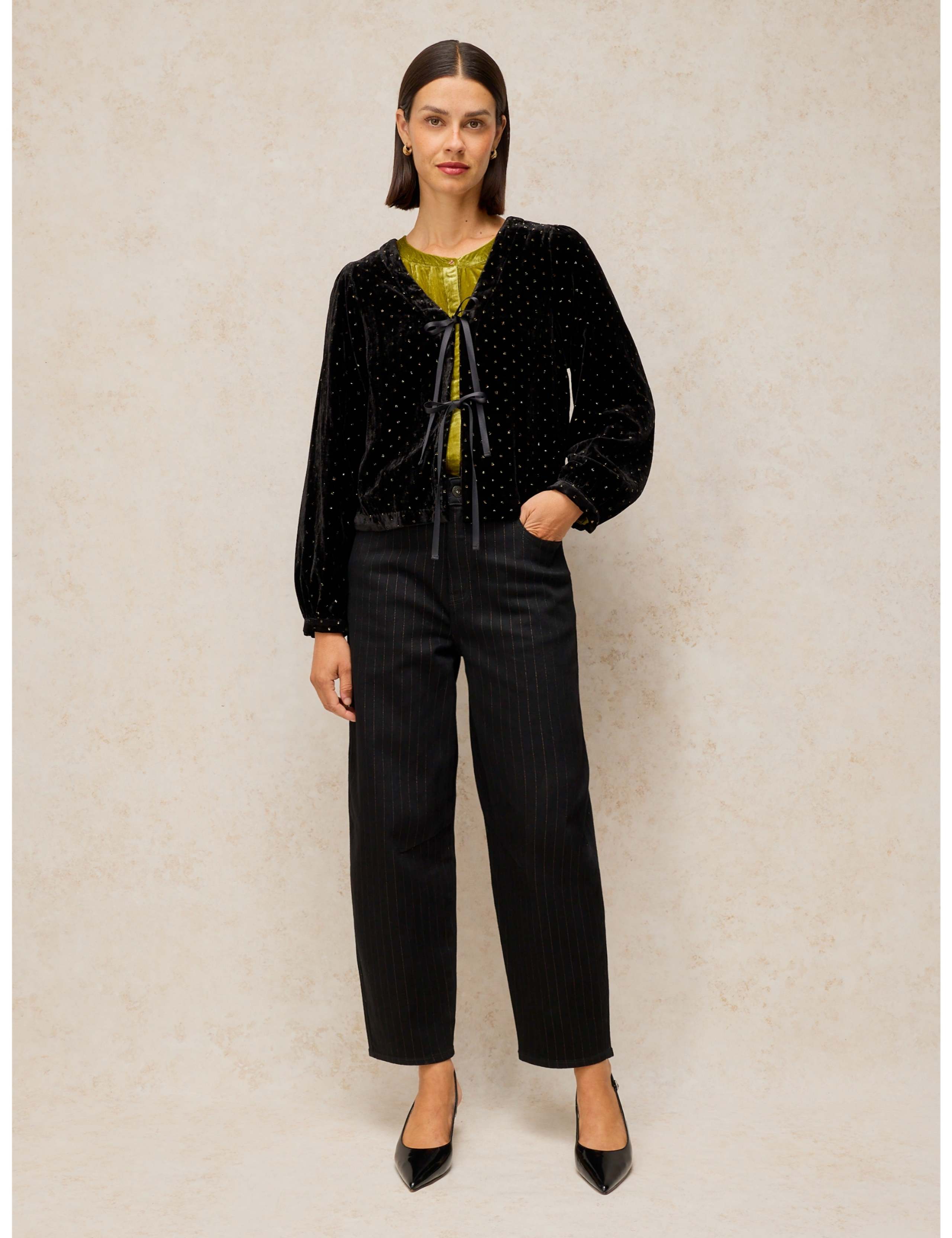 Velvet Tie Front Top 4 of 7